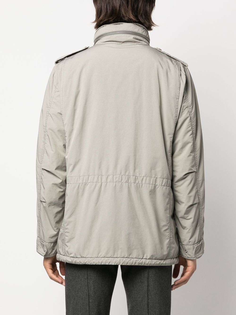 cargo-pocket hooded coat - 4