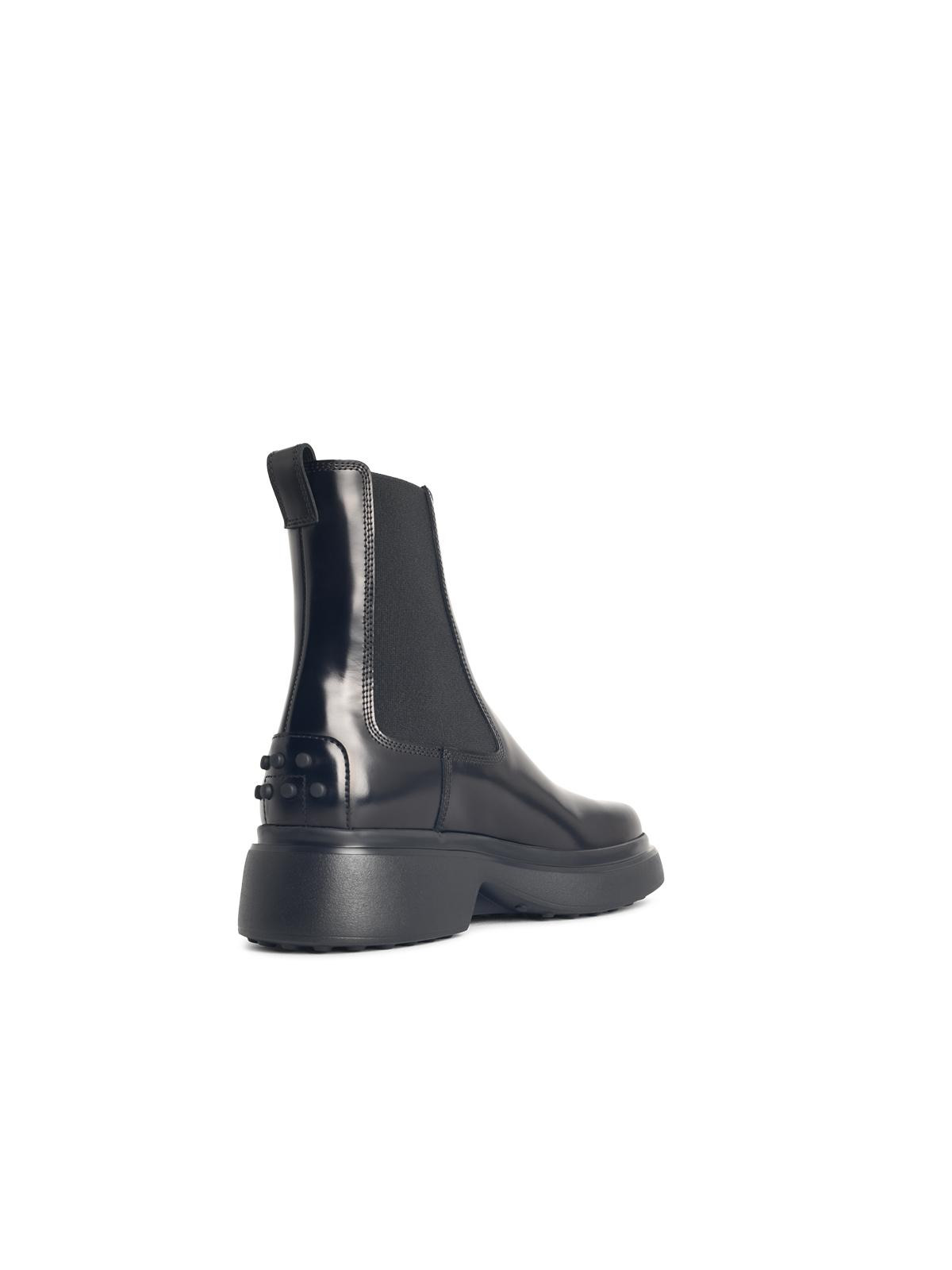 Tod's Black Leather Ankle Boots Women - 3