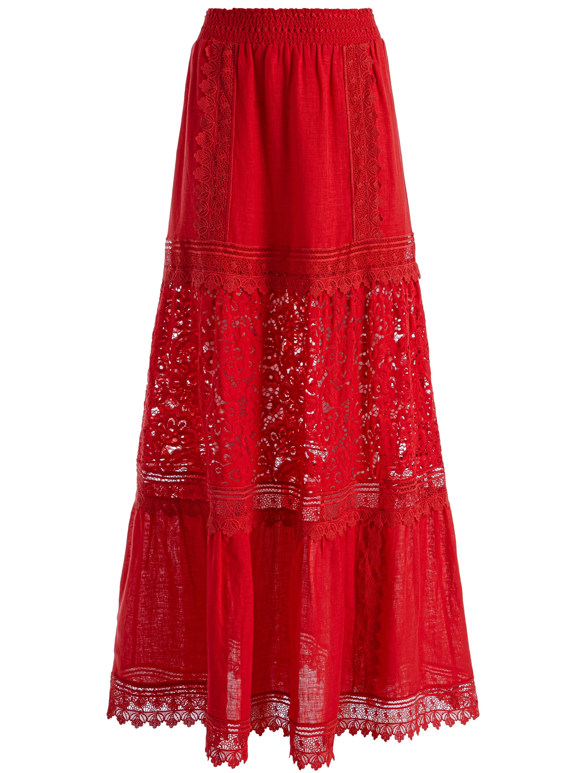 REISE EMBROIDERED TIERED MAXI SKIRT - 1