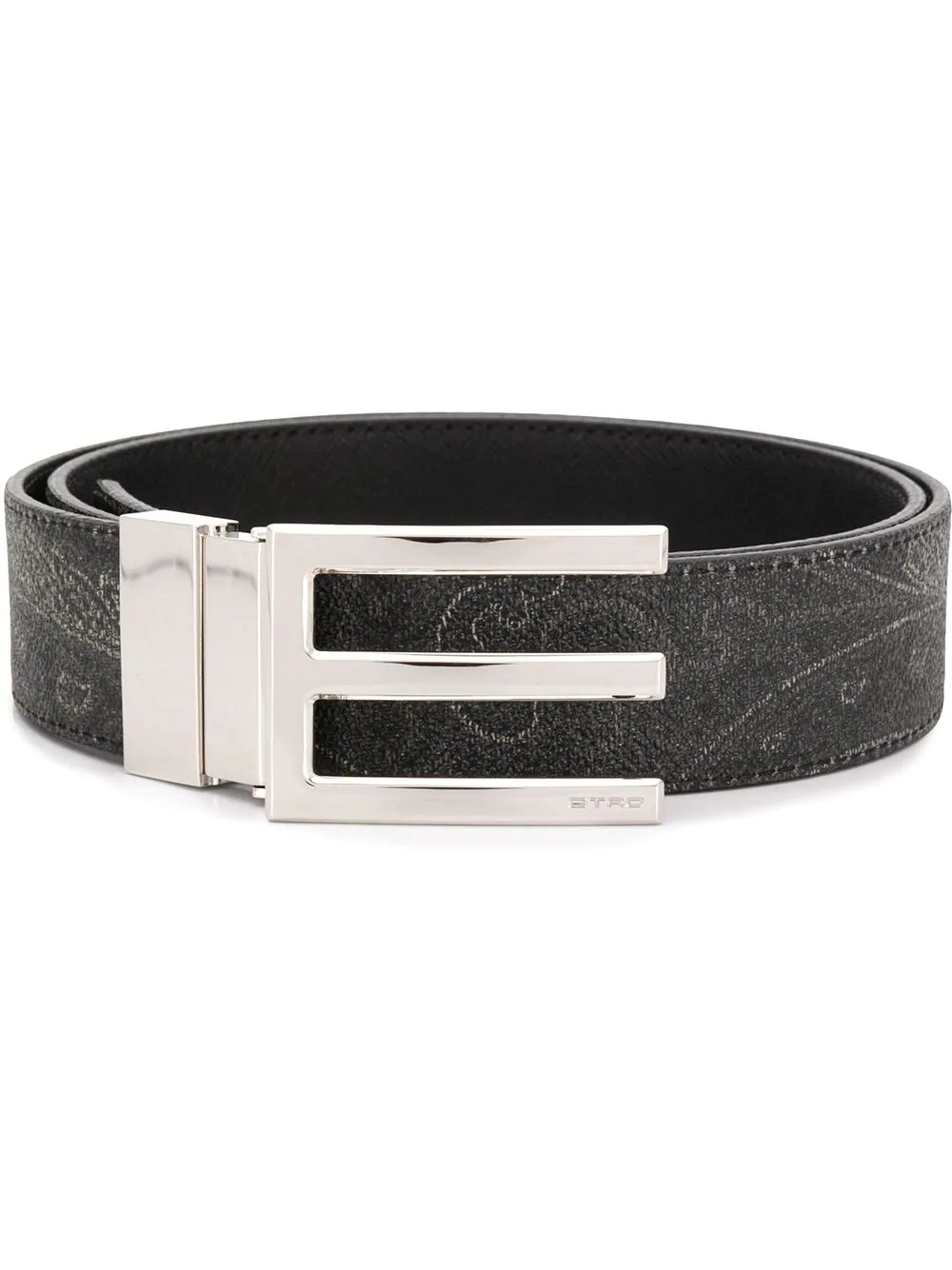 logo buckle paisley belt - 1