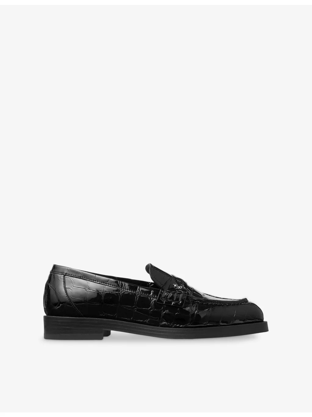 Ivy Croc-Embossed Leather Loafers - 1