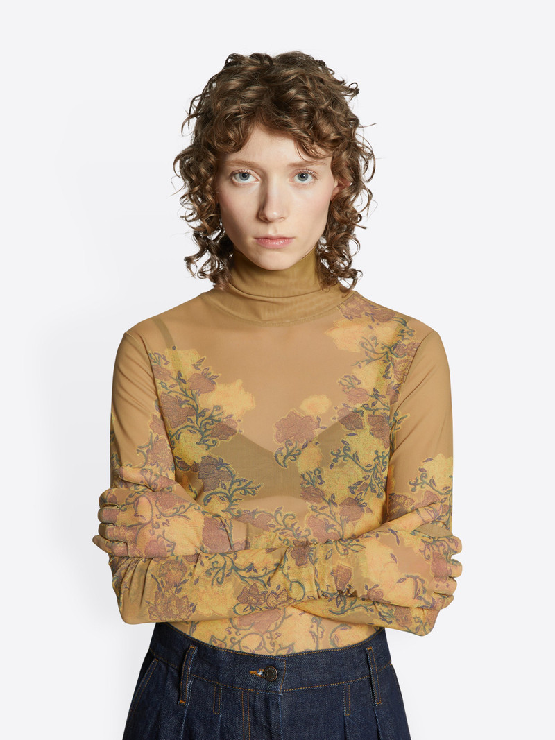 Dries Van Noten FLORAL MESH GLOVES outlook