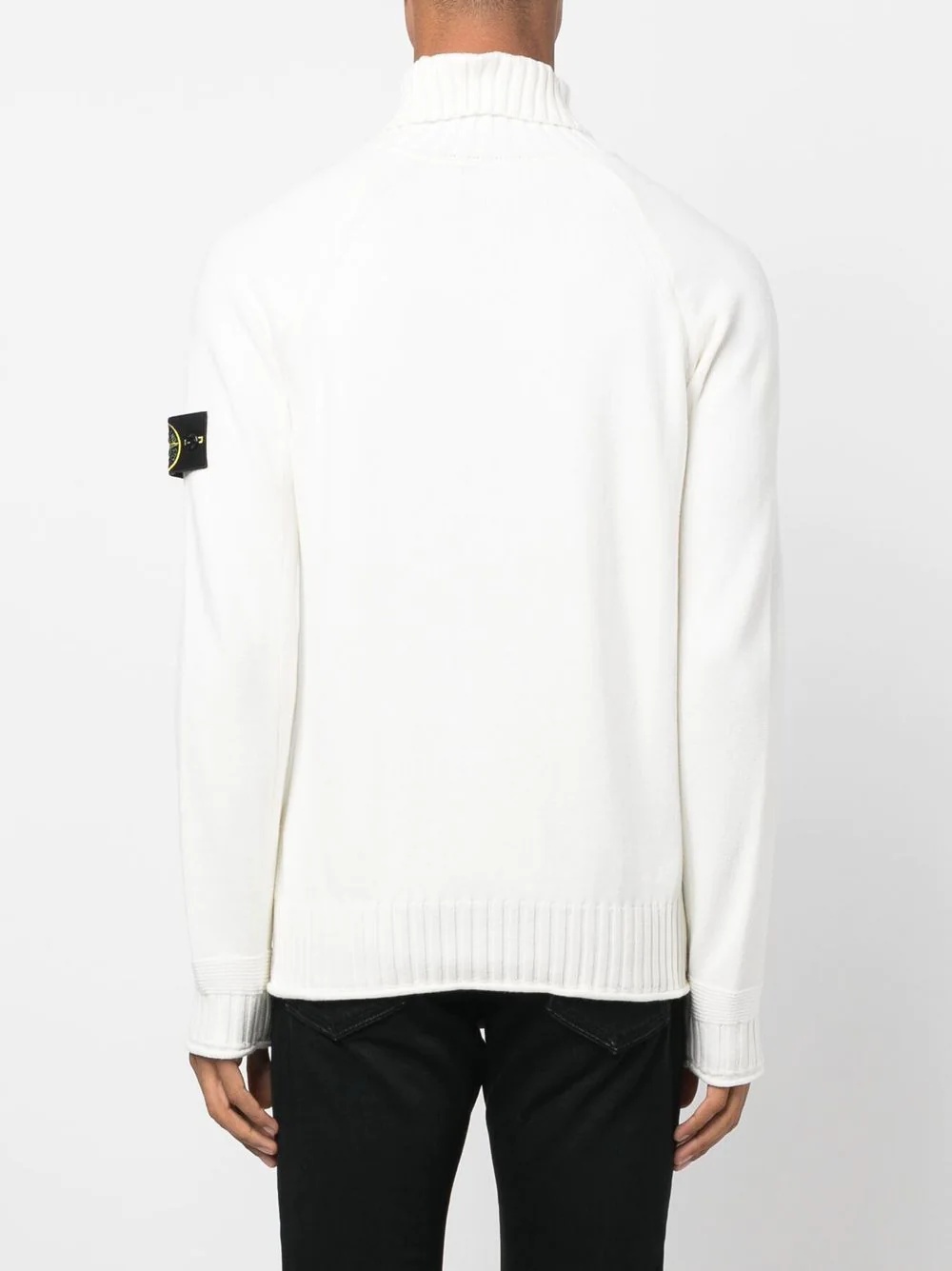 logo-patch roll neck sweater - 4