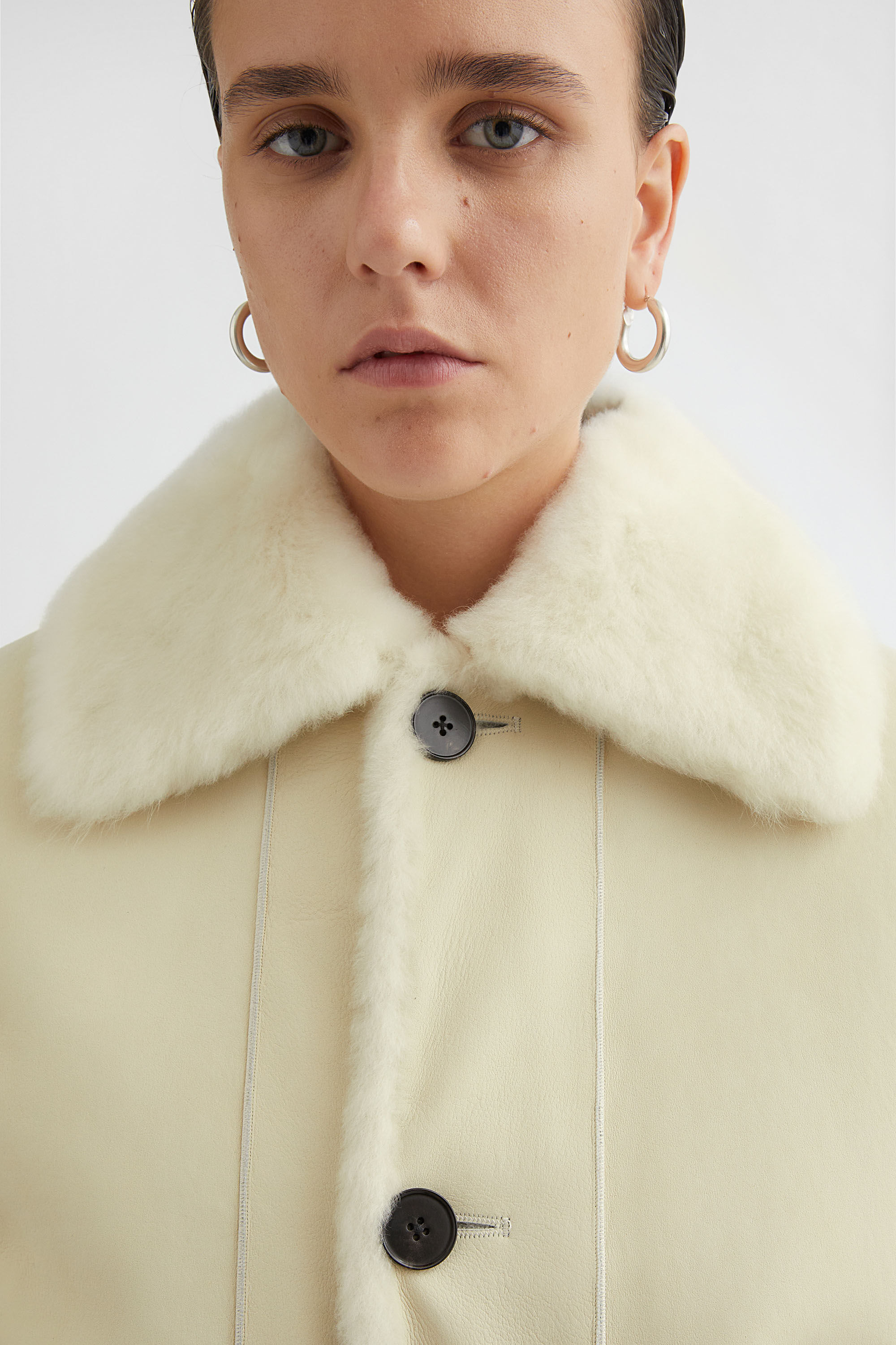 Shearling Caban - 2