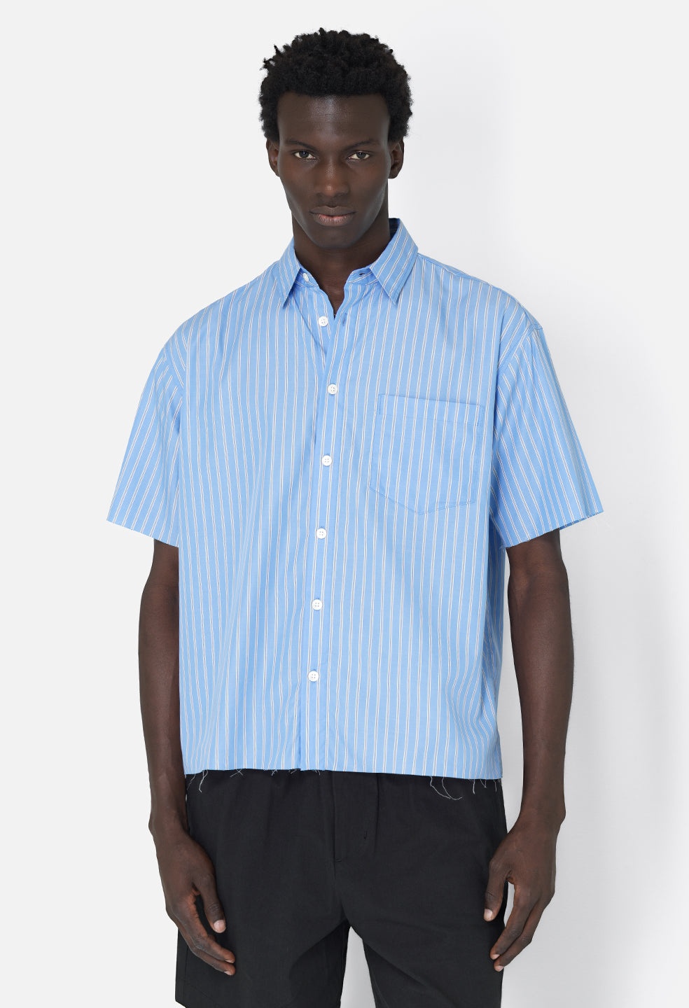 STRIPE POPLIN SS HEMI - 6