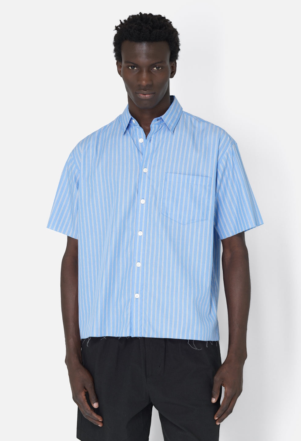 STRIPE POPLIN SS HEMI - 6