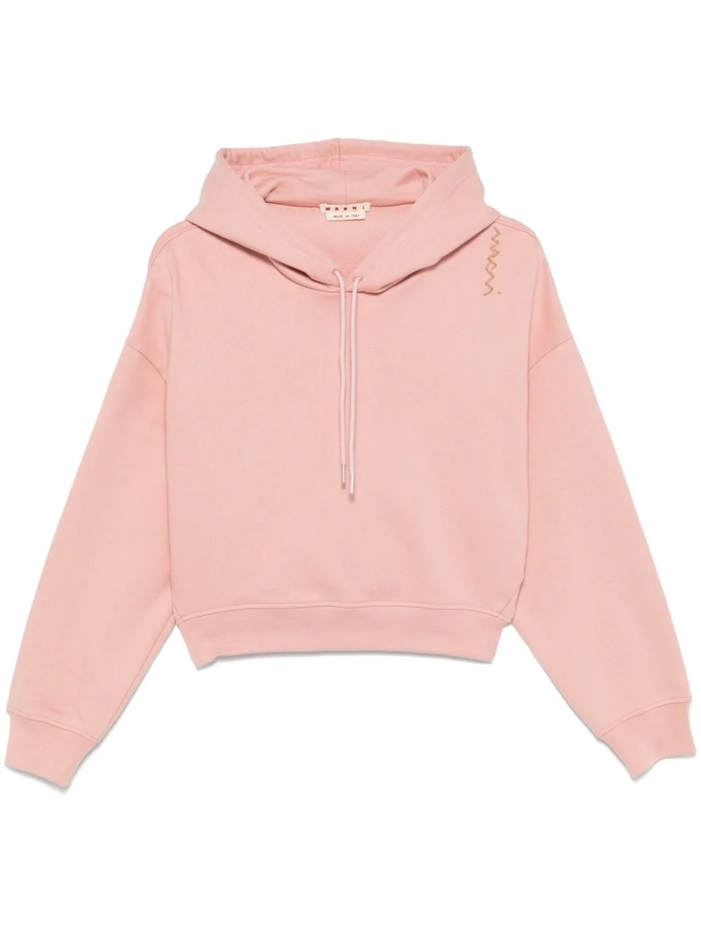 embroidered-logo hoodie - 1