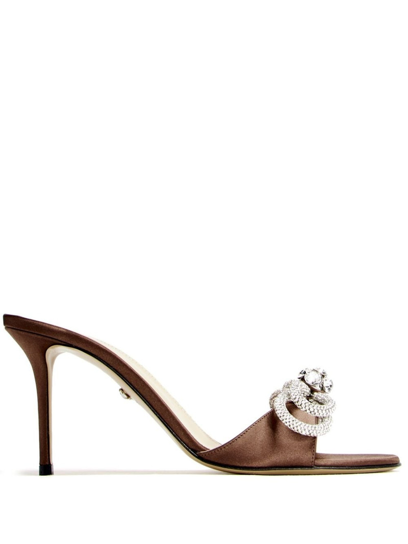 Double Bow satin sandals 1