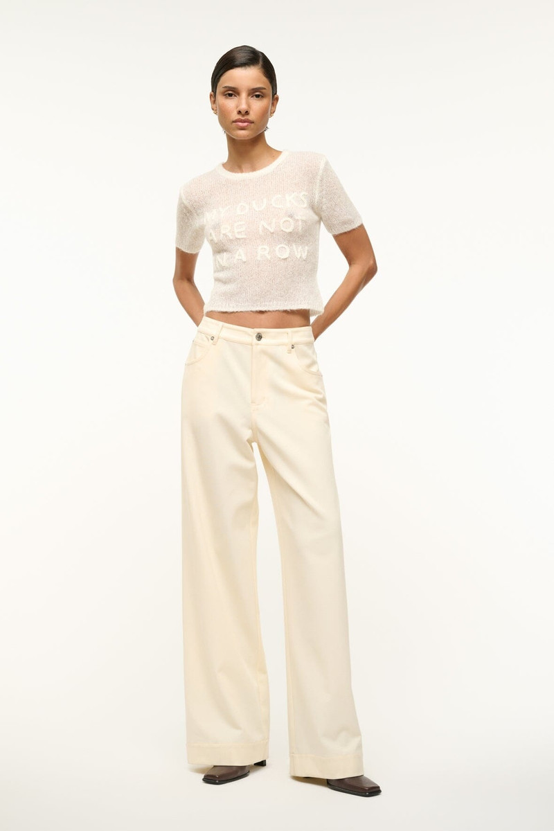 STAUD DUCKS IN A ROW TOP IVORY 1