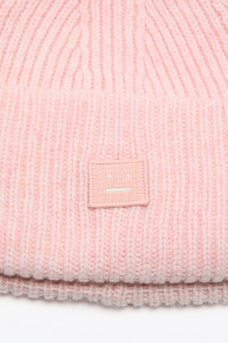 Small face logo beanie - Faded pink melange 3
