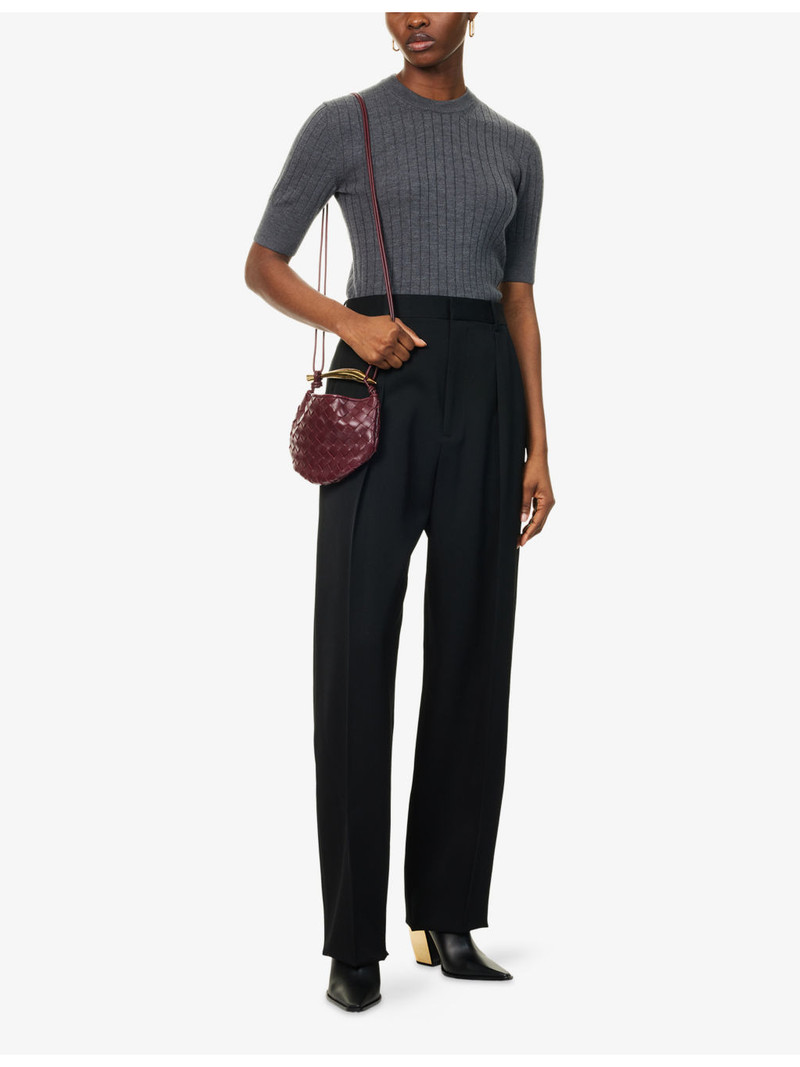Bottega Veneta Pleated High-Rise Wool Trousers outlook