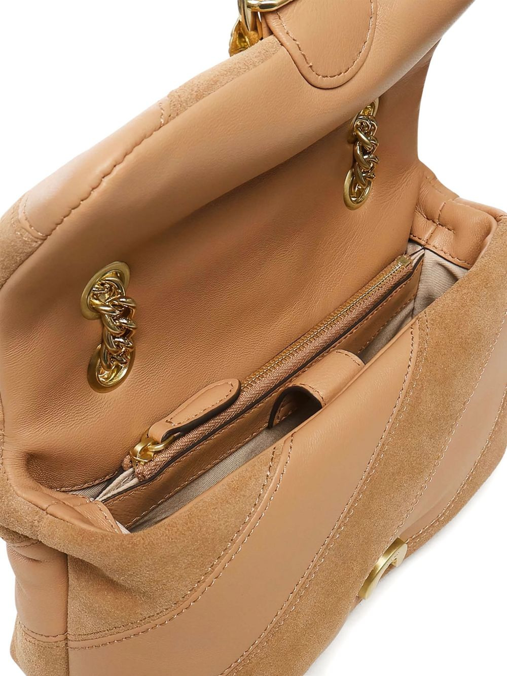 diagonal-quilted leather shoulder bag - 4
