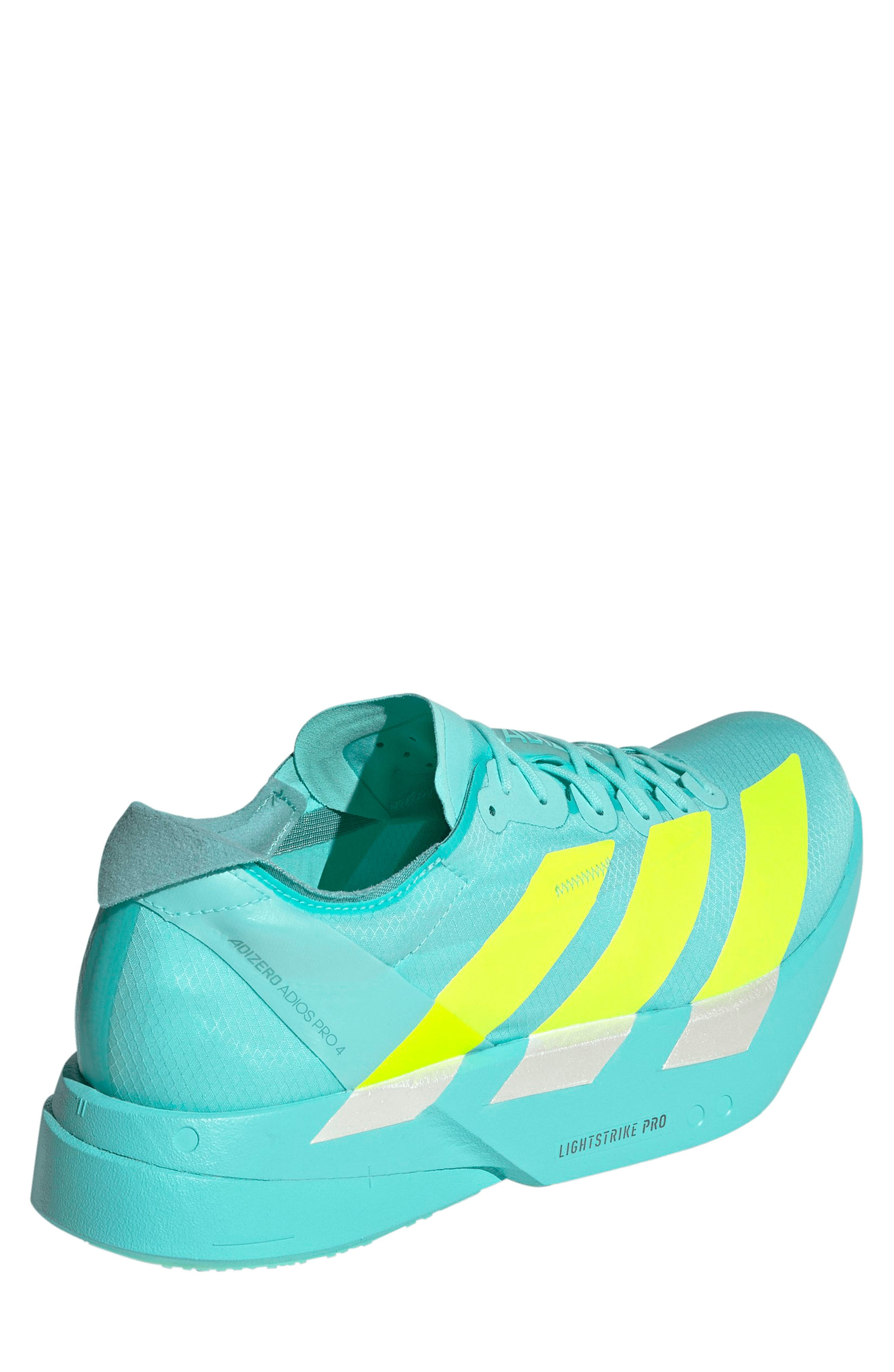 adidas Gender Inclusive Adios 9 Pro 4 Running Sneaker in Aqua/Lucid Lemon/Mint at Nordstrom - 2