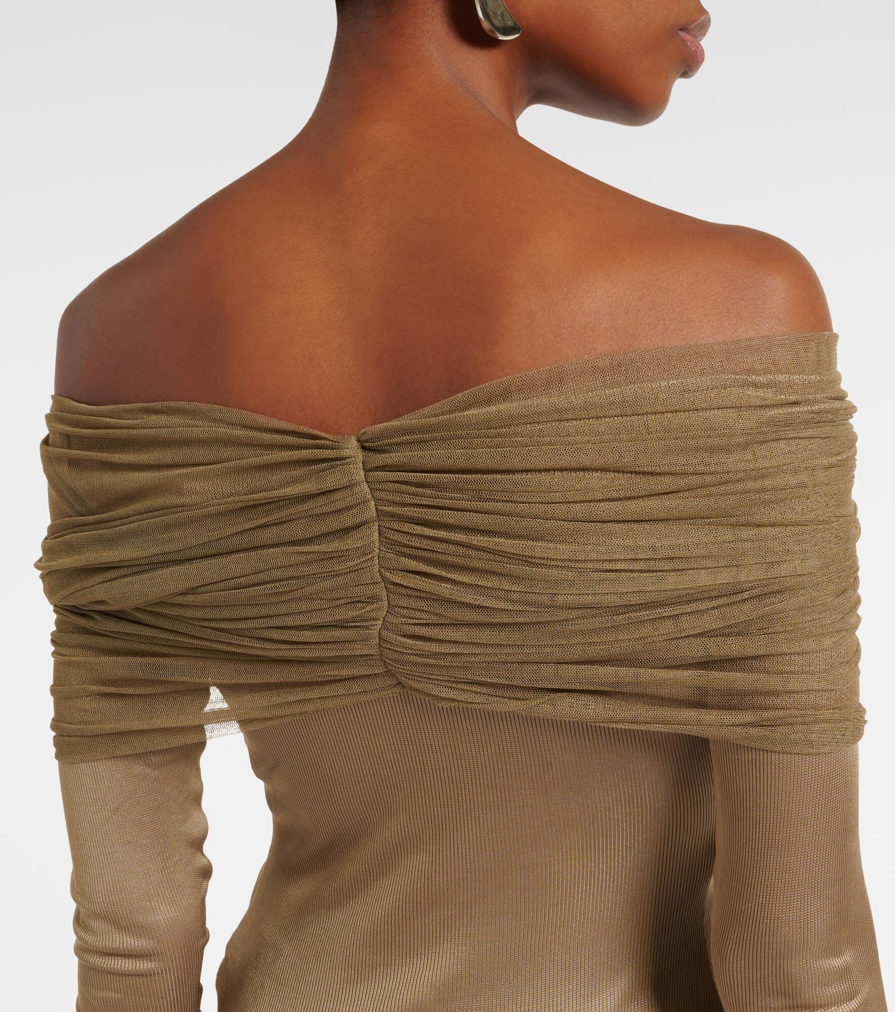 Sonora Veiled ruched top - 5