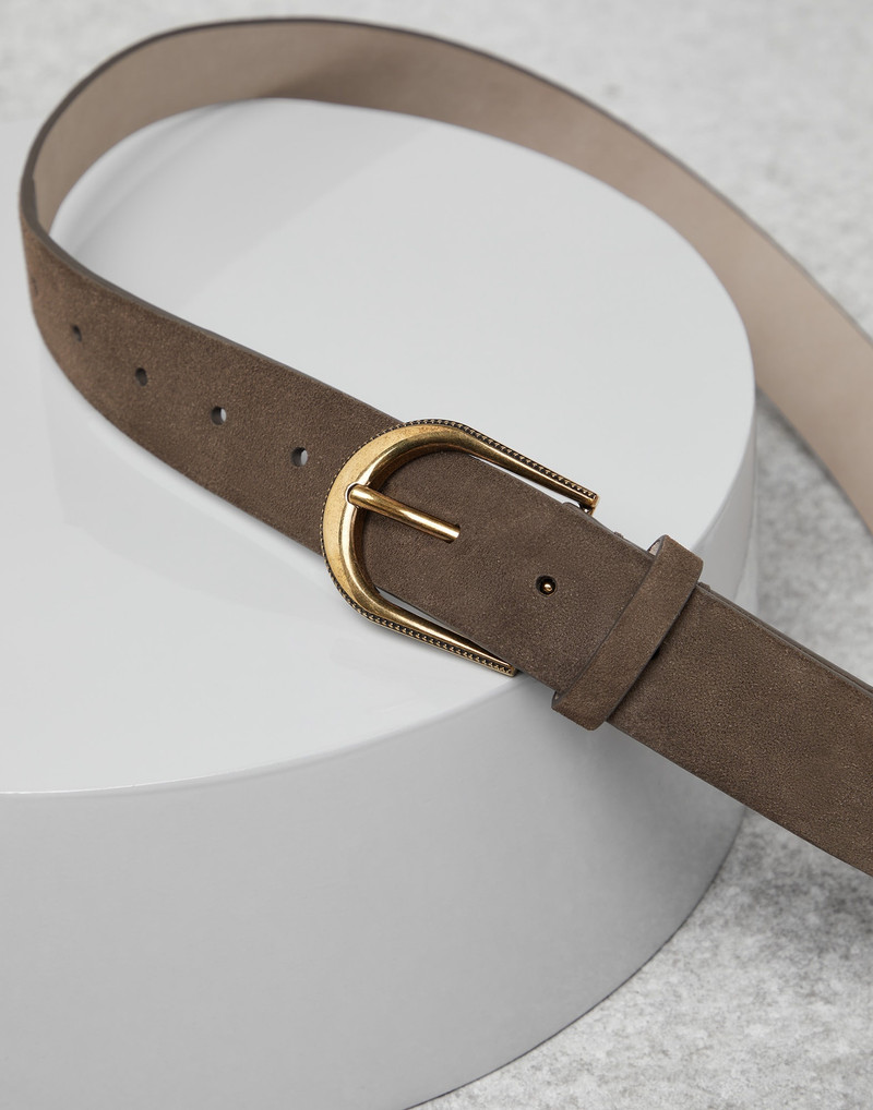 Brunello Cucinelli Suede calfskin belt outlook