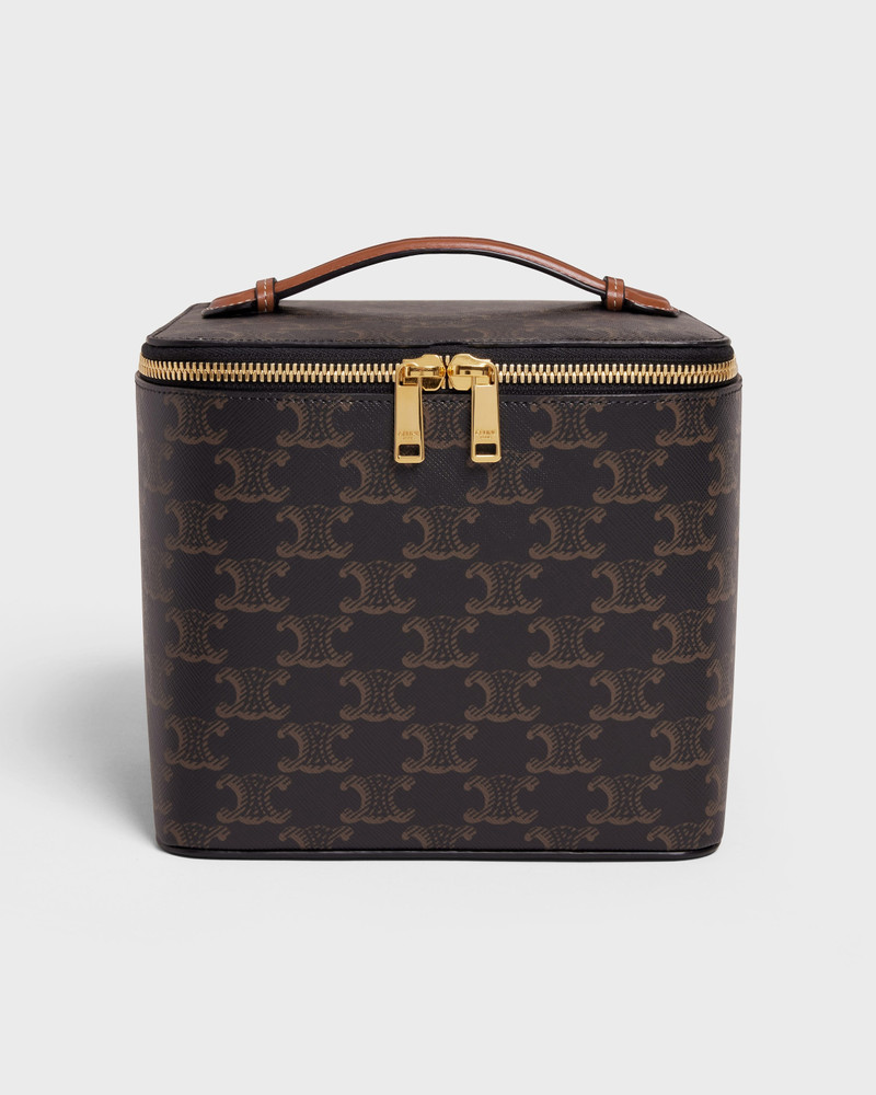 SQUARE VANITY CASE IN TRIOMPHE CANVAS AND CALFSKIN 1