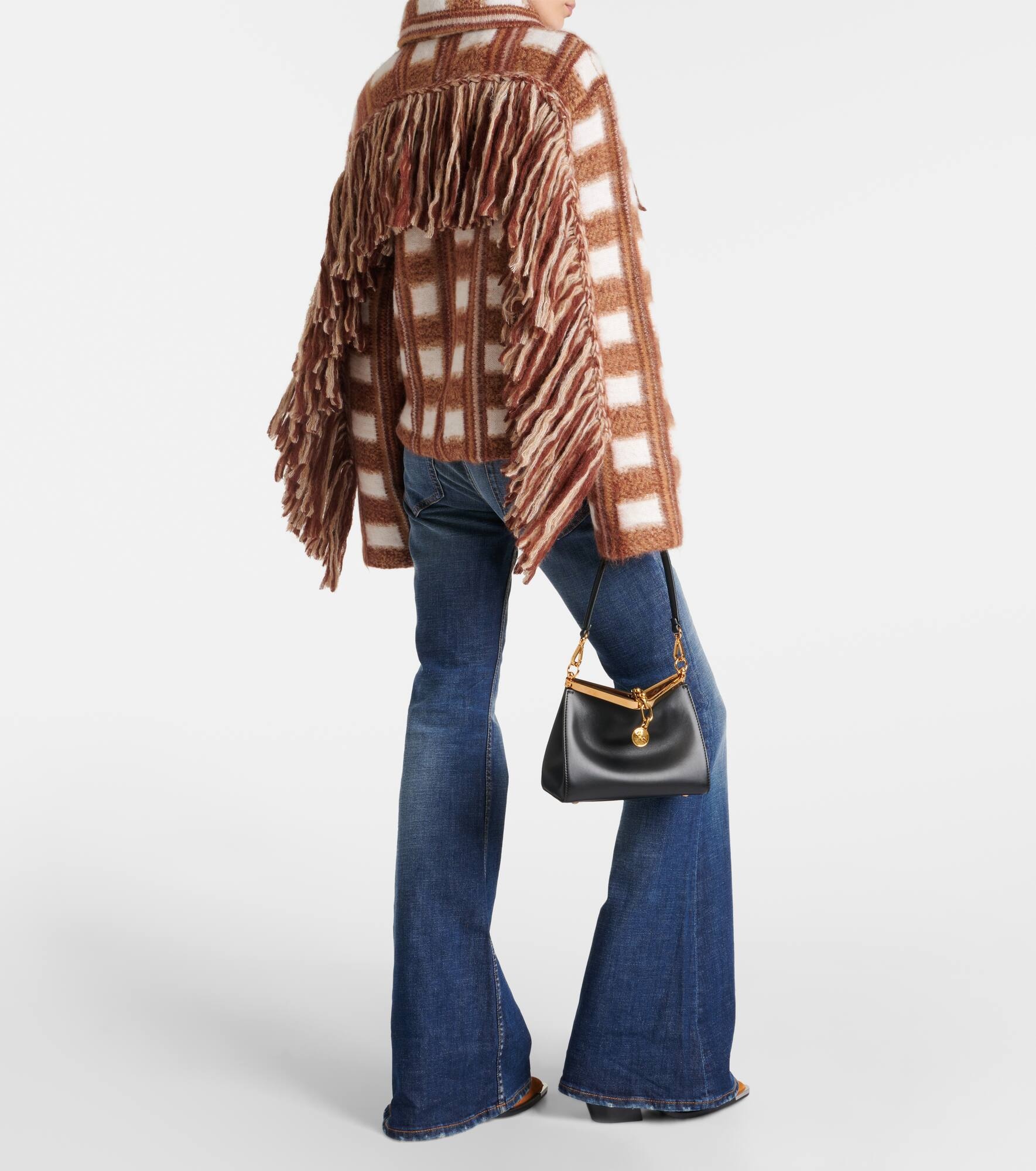 Dizzy fringed checked jacquard jacket - 3