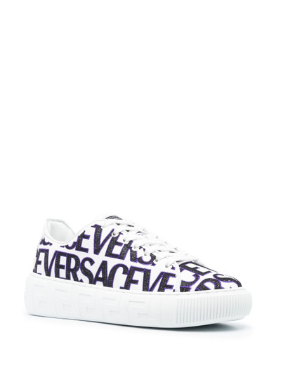 VERSACE logo-embroidered sneakers outlook