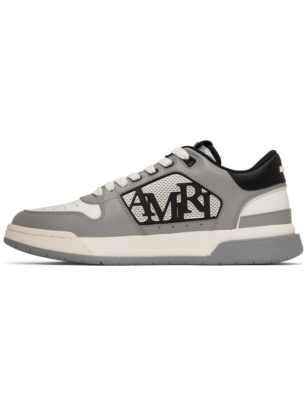 White & Gray Classic Low Sneakers - 3
