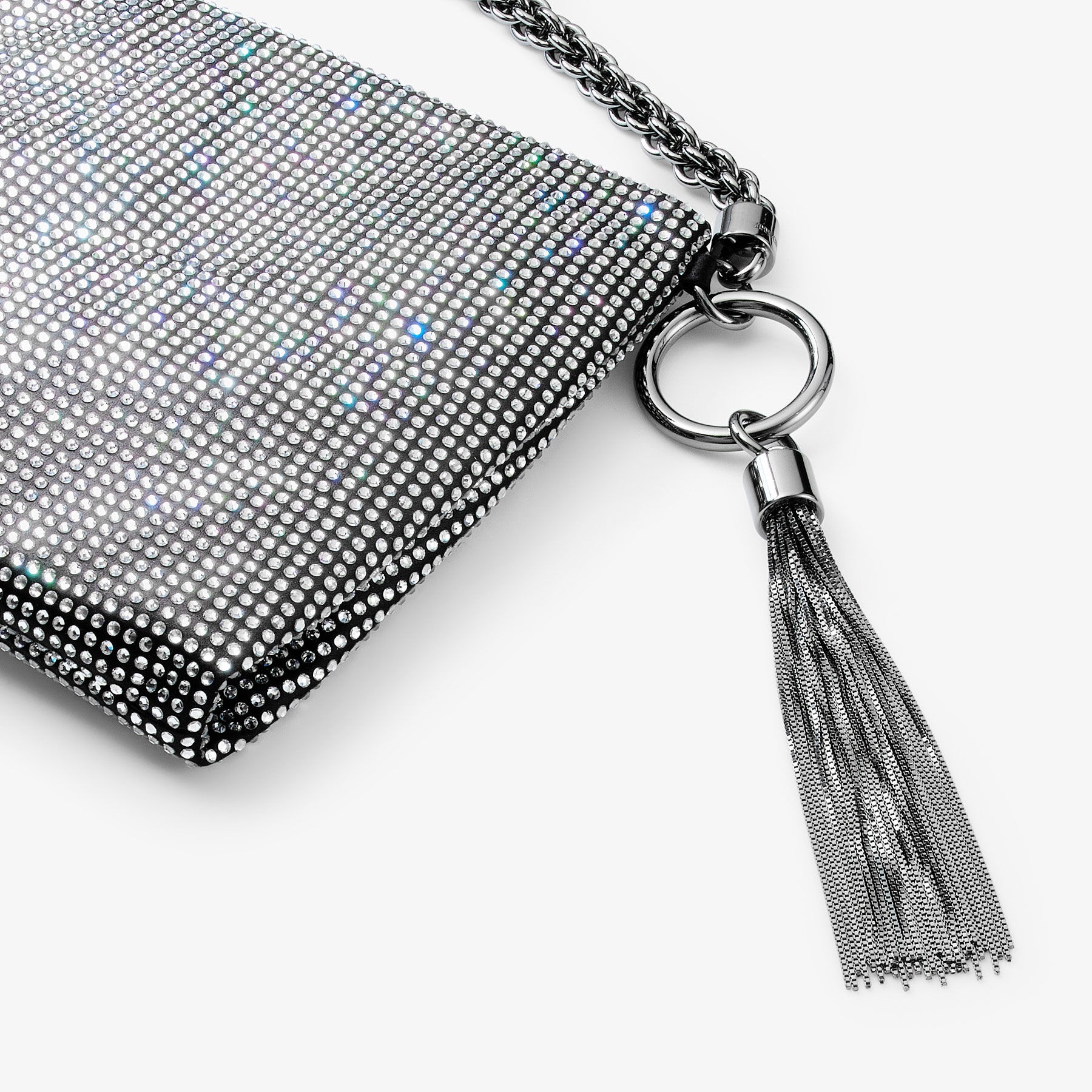 Callie
Black Satin Crystal Clutch Bag - 4