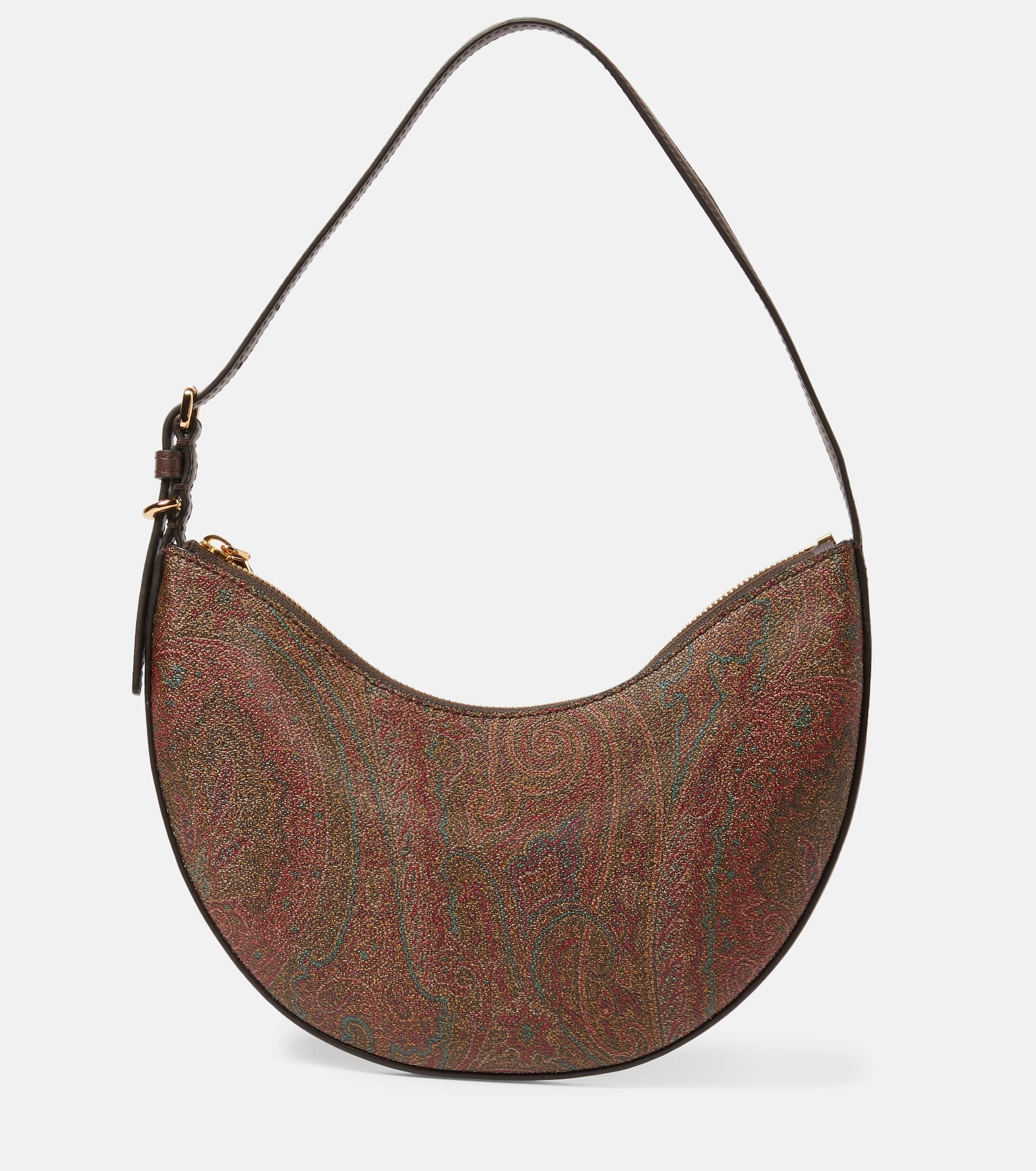 Hobo Small leather-trimmed shoulder bag - 1