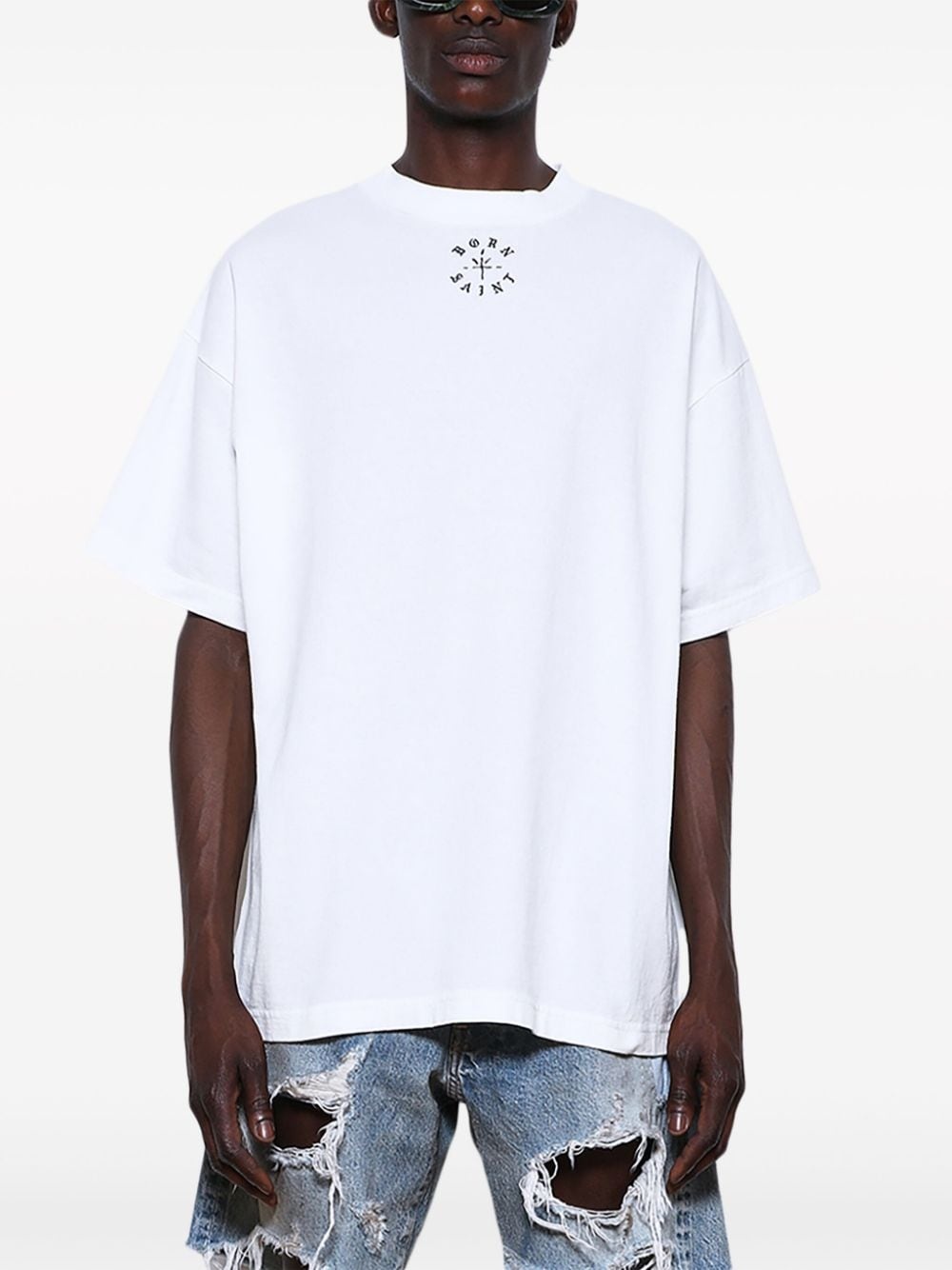logo-print cotton T-shirt - 3