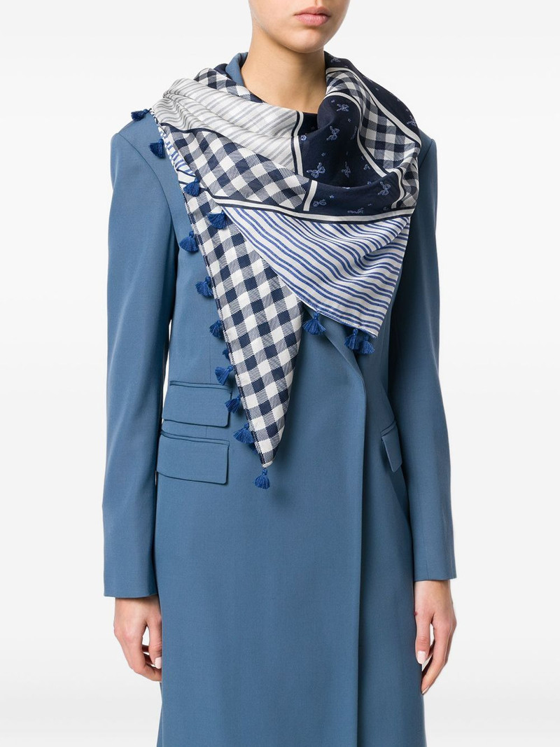 WEEKEND Max Mara tassel-detail multi-print scarf outlook