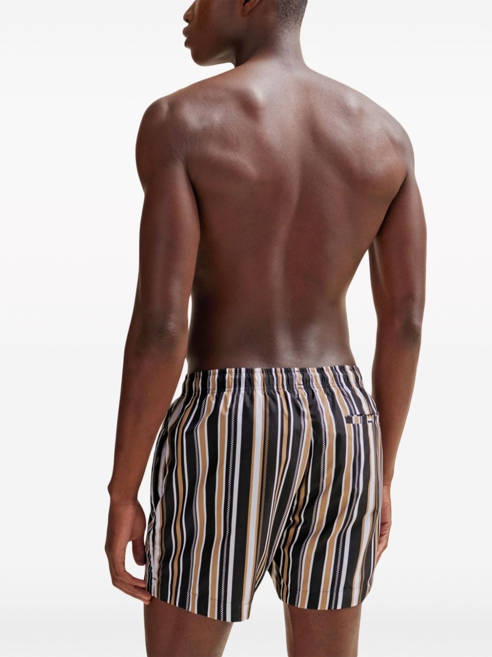 appliquÃ©-logo striped swim shorts - 3
