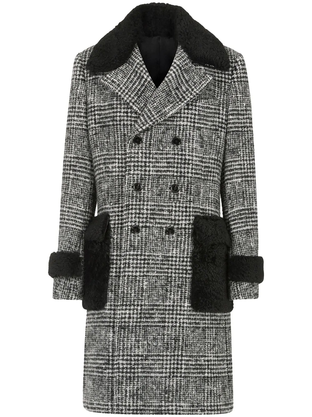 double-breasted wool coat  - 1