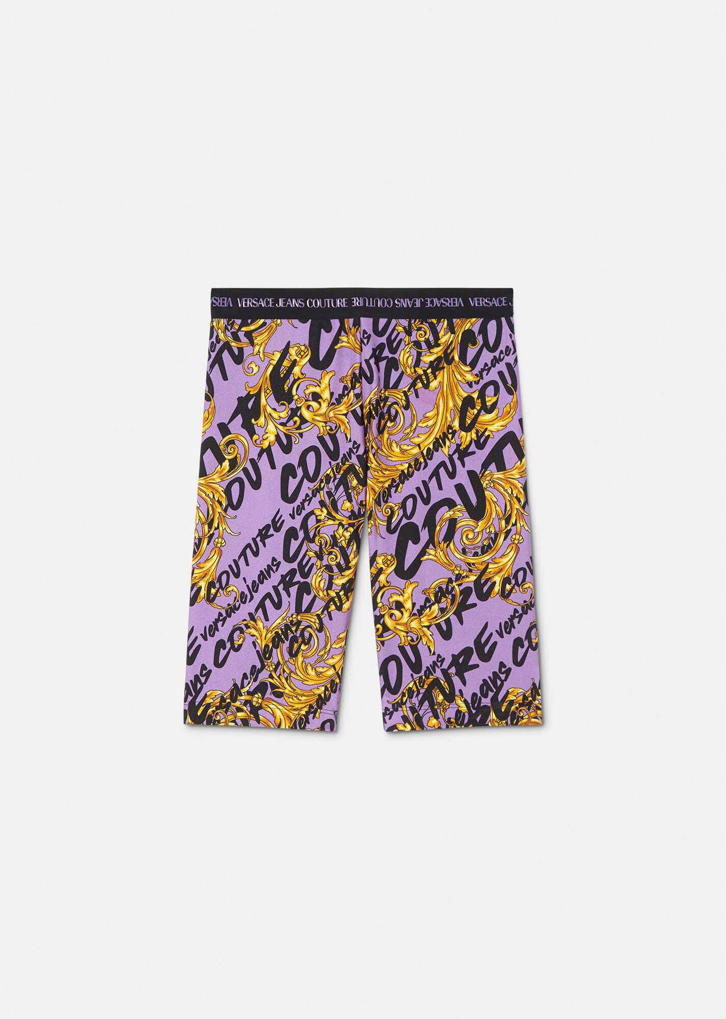 Logo Brush Couture Bicycle Shorts - 1