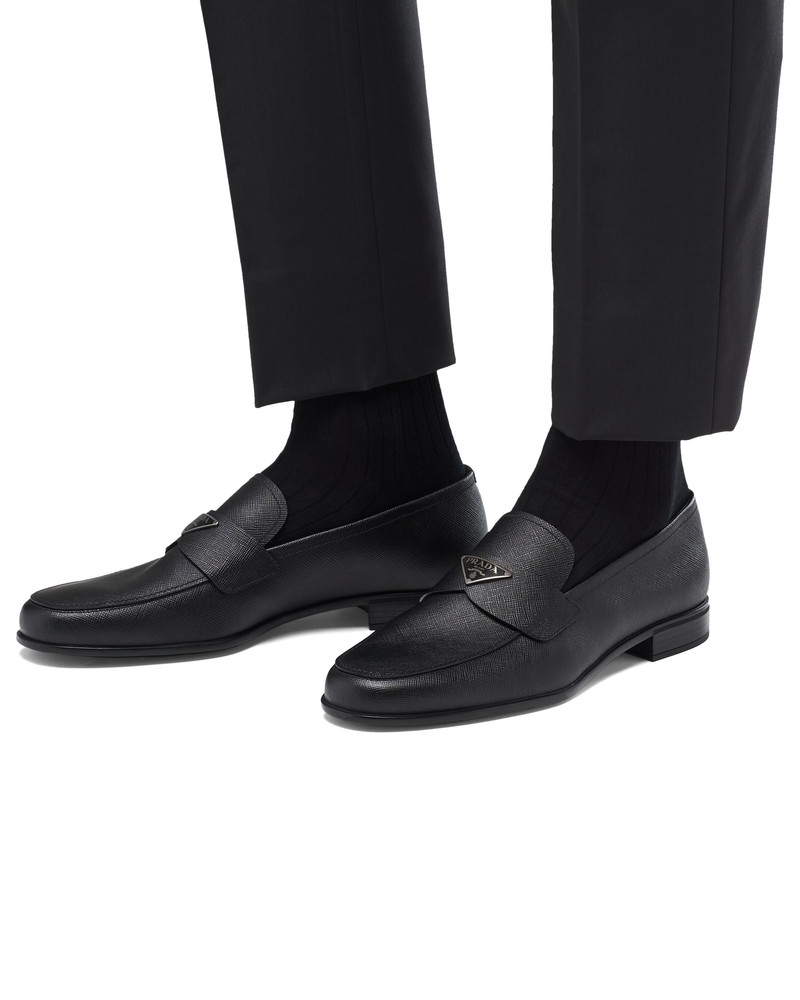 Prada Saffiano leather loafers outlook