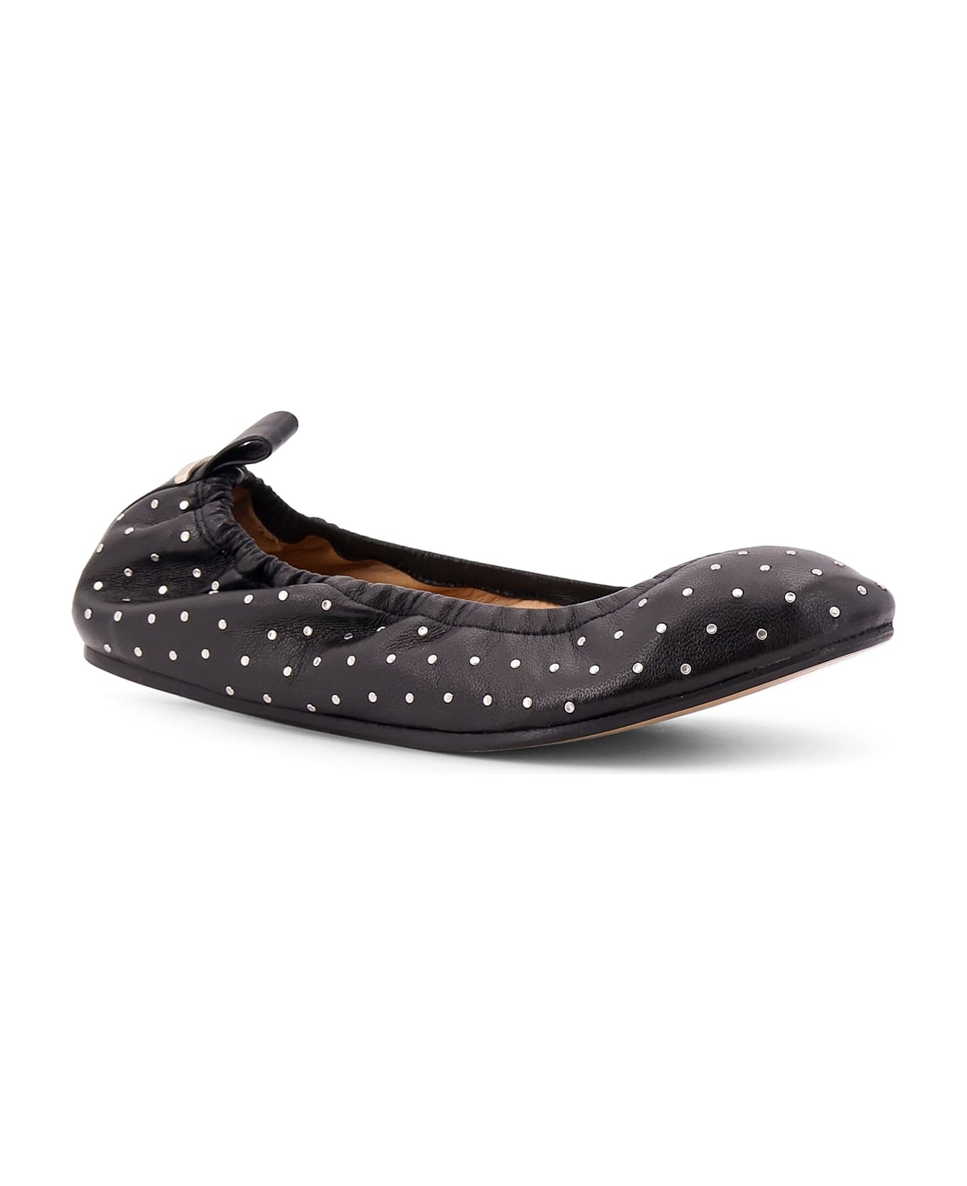 Leather Ballerinas With Stud Detail - 2