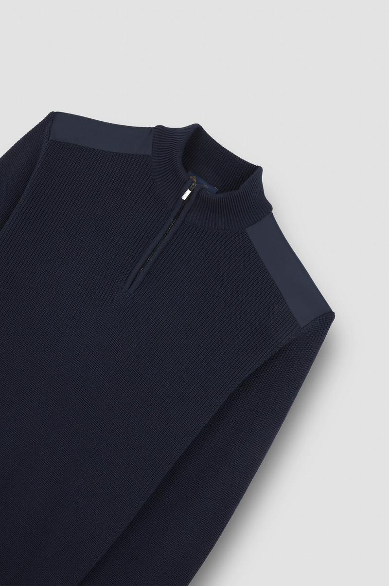WOOL SILK HALF ZIP SWEATER WITH TYPHOON® SILK 5