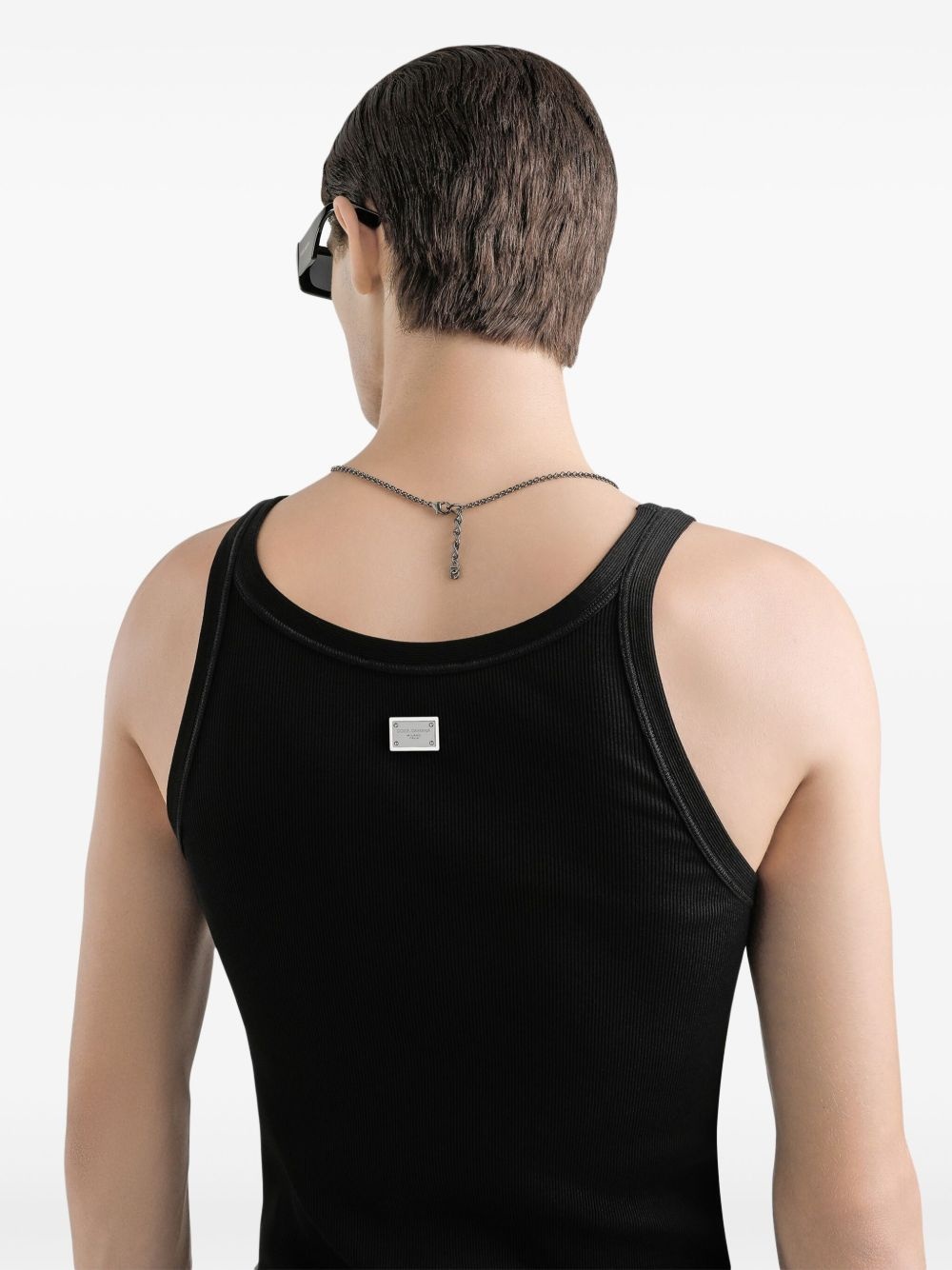 logo-patch tank top - 4