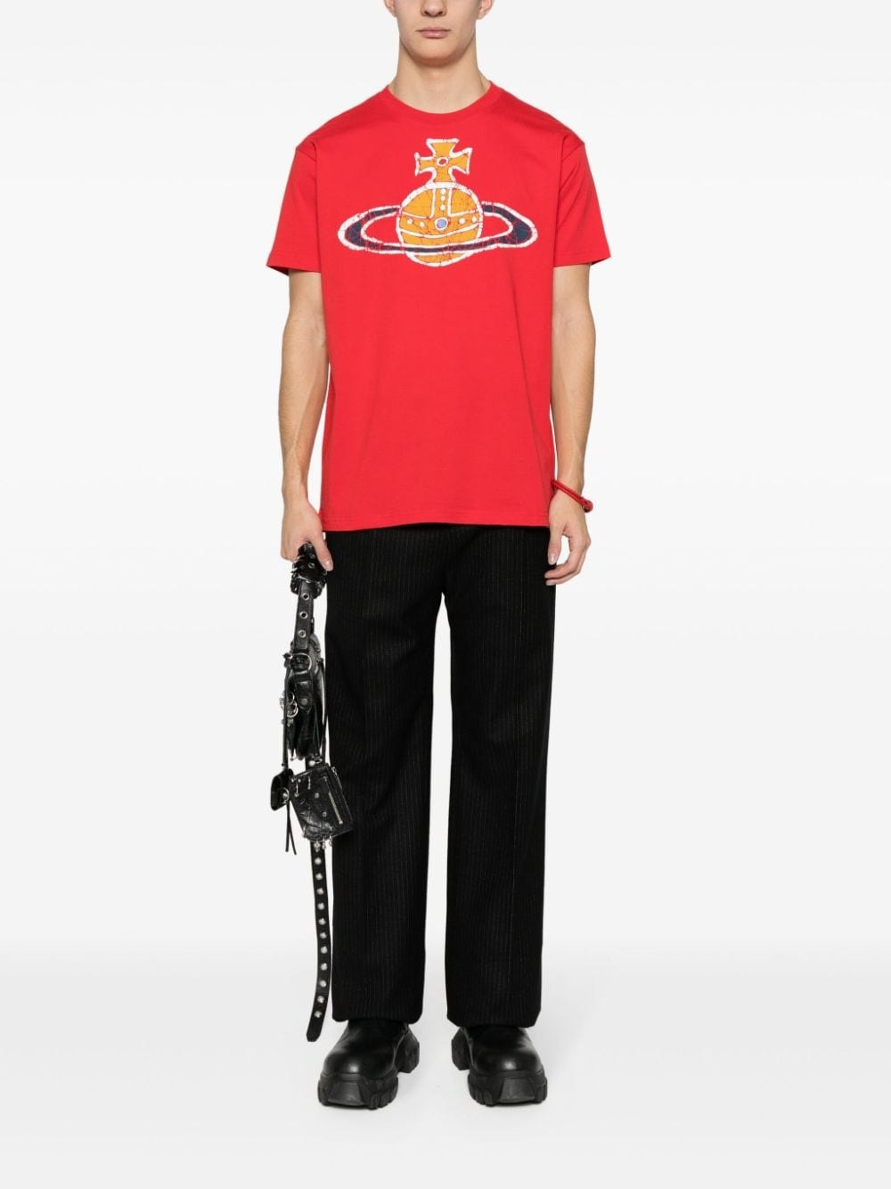 Orb-logo-print cotton T-shirt - 3