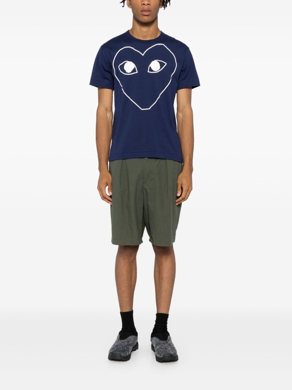 signature heart print cotton T-shirt - 3