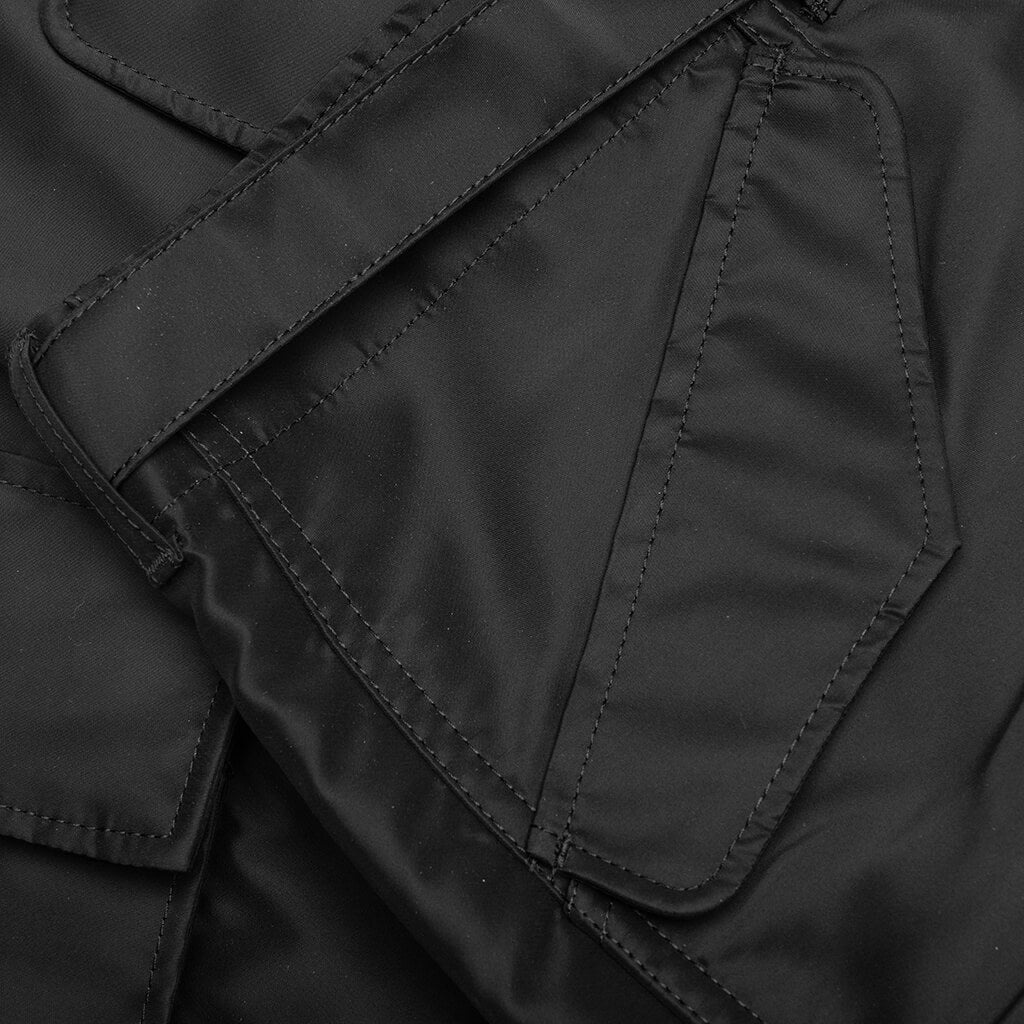 NYLON TWILL SHORTS - BLACK - 5