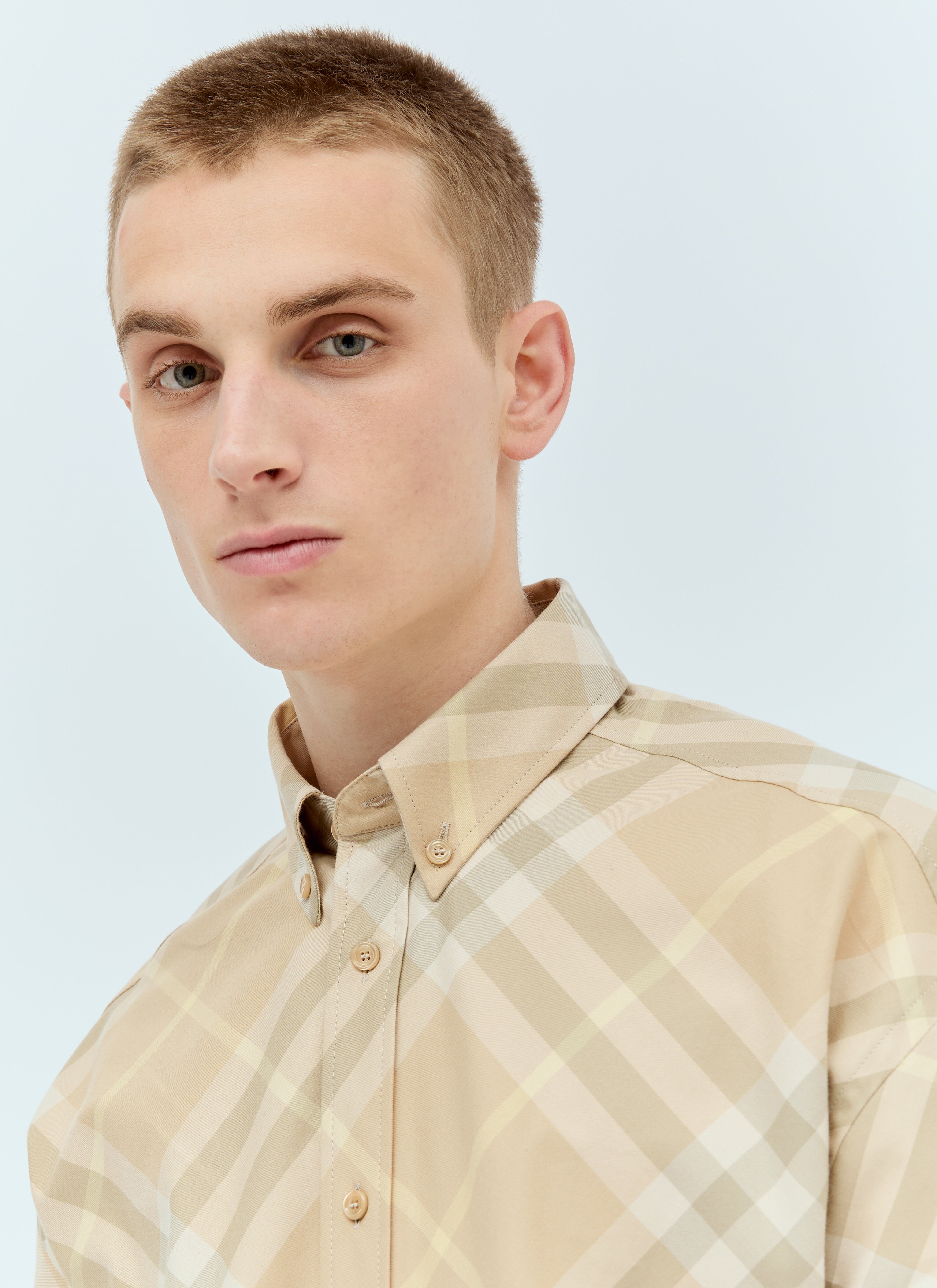 Burberry Check Short-Sleeve Shirt | lncc | REVERSIBLE
