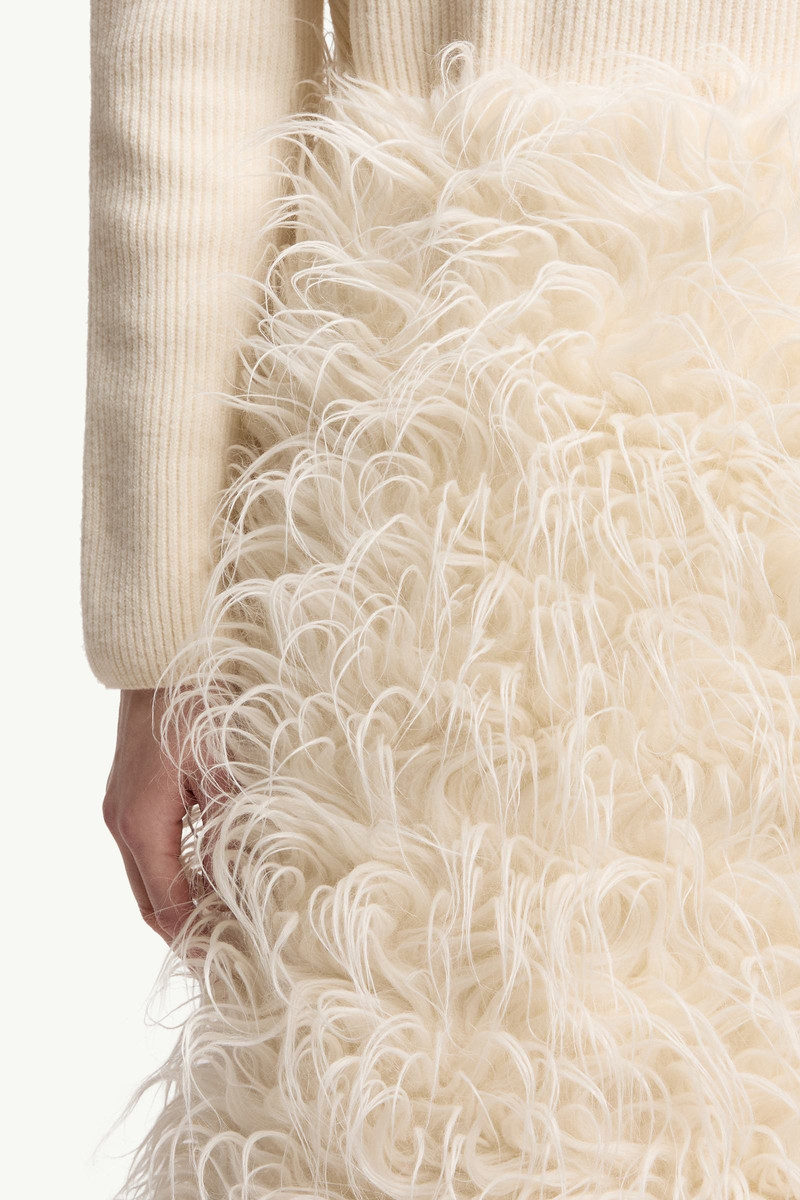 Moncler + JIL SANDER Textured Wool Blend Midi Skirt 6