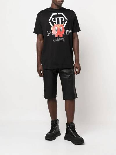 PHILIPP PLEIN monster logo graphic T-shirt outlook