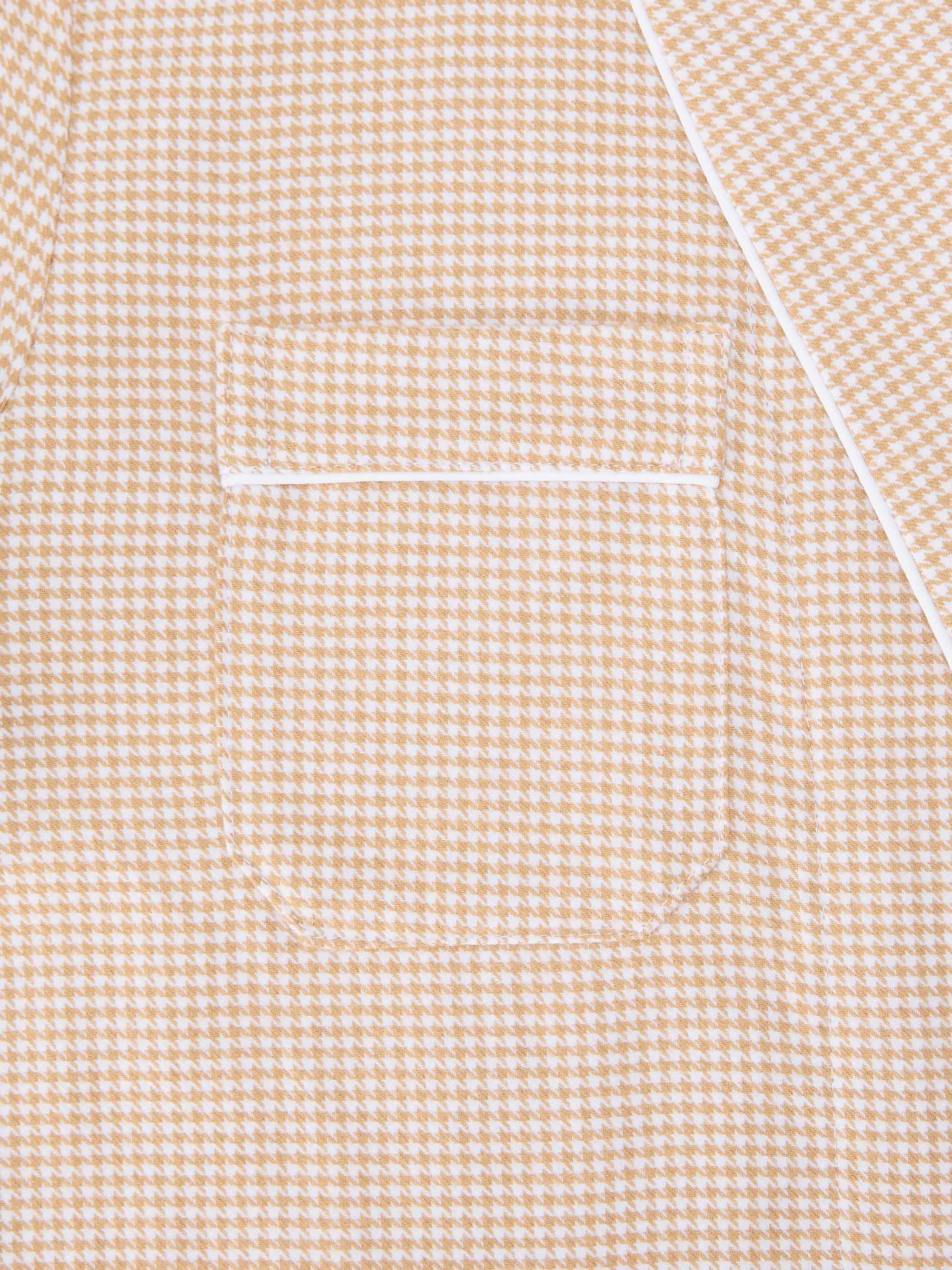 Women's Robe Kelburn Brushed Cotton Blush Houndstooth - 7