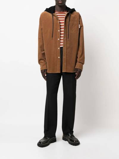 Marni corduroy hooded overshirt outlook