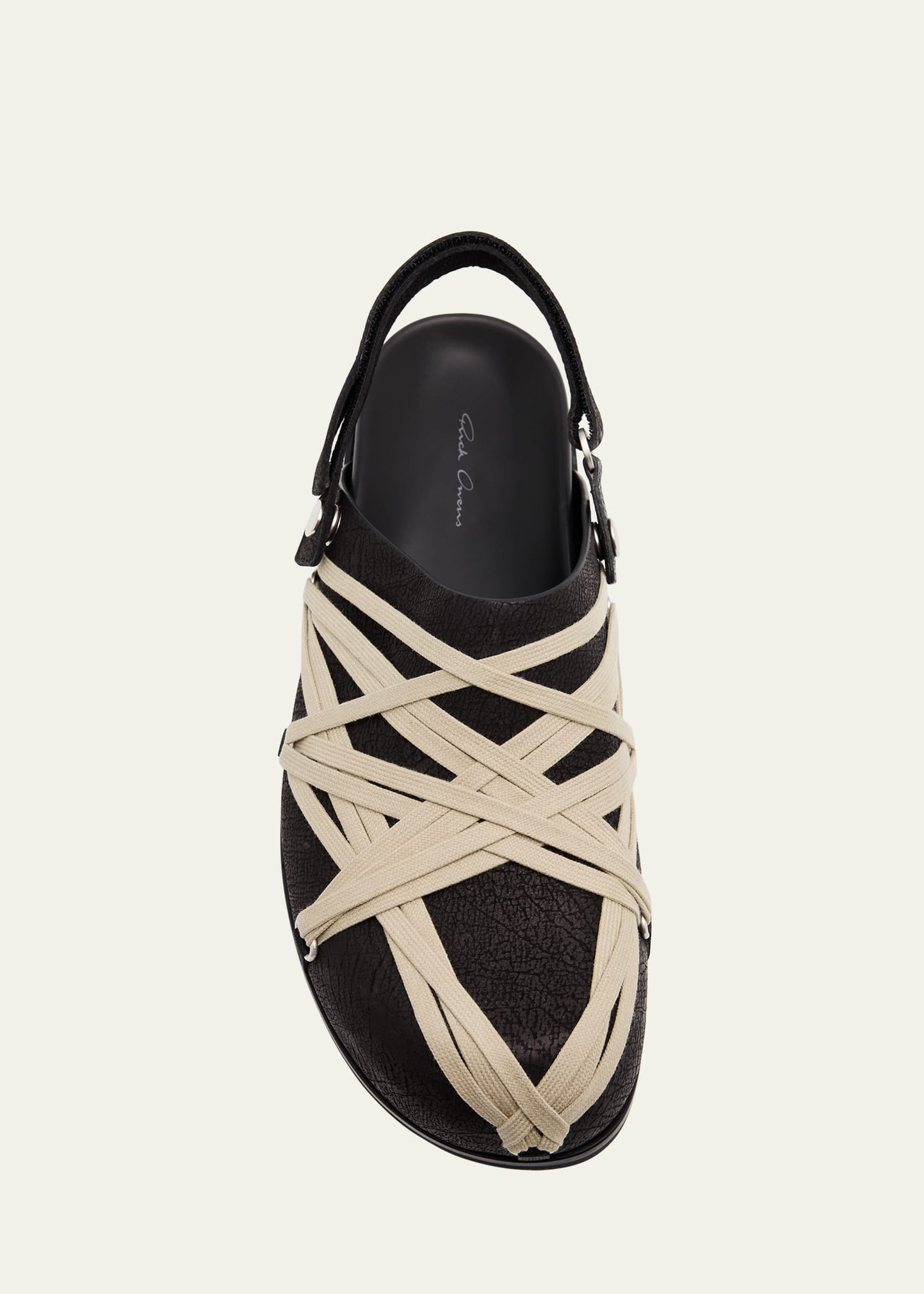Men's Megalace Cracked Leather Mules - 5