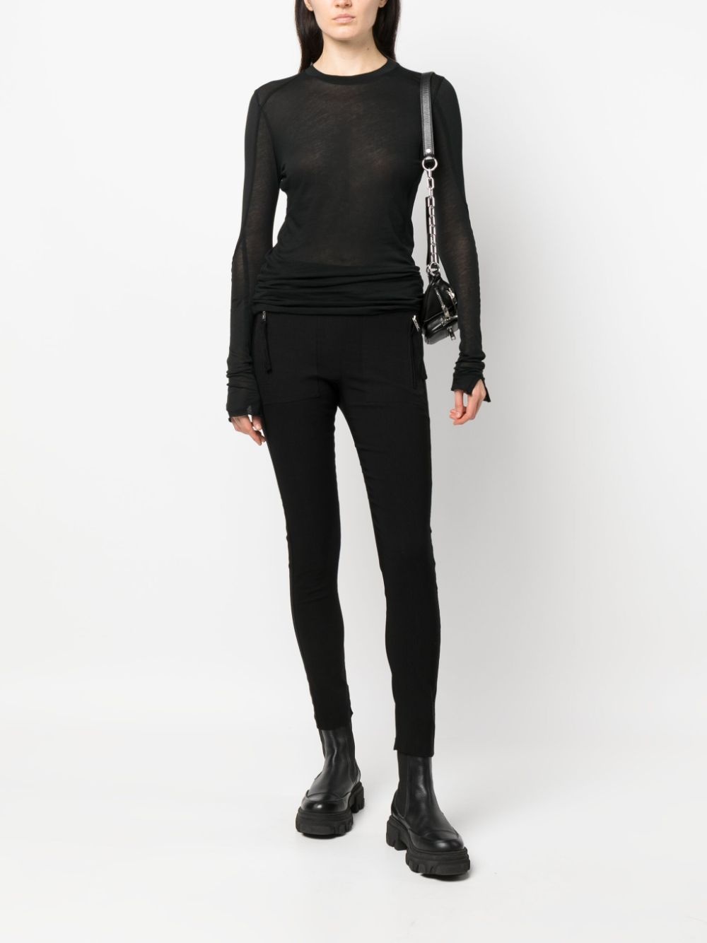 zip-pocket high-waisted leggings - 2