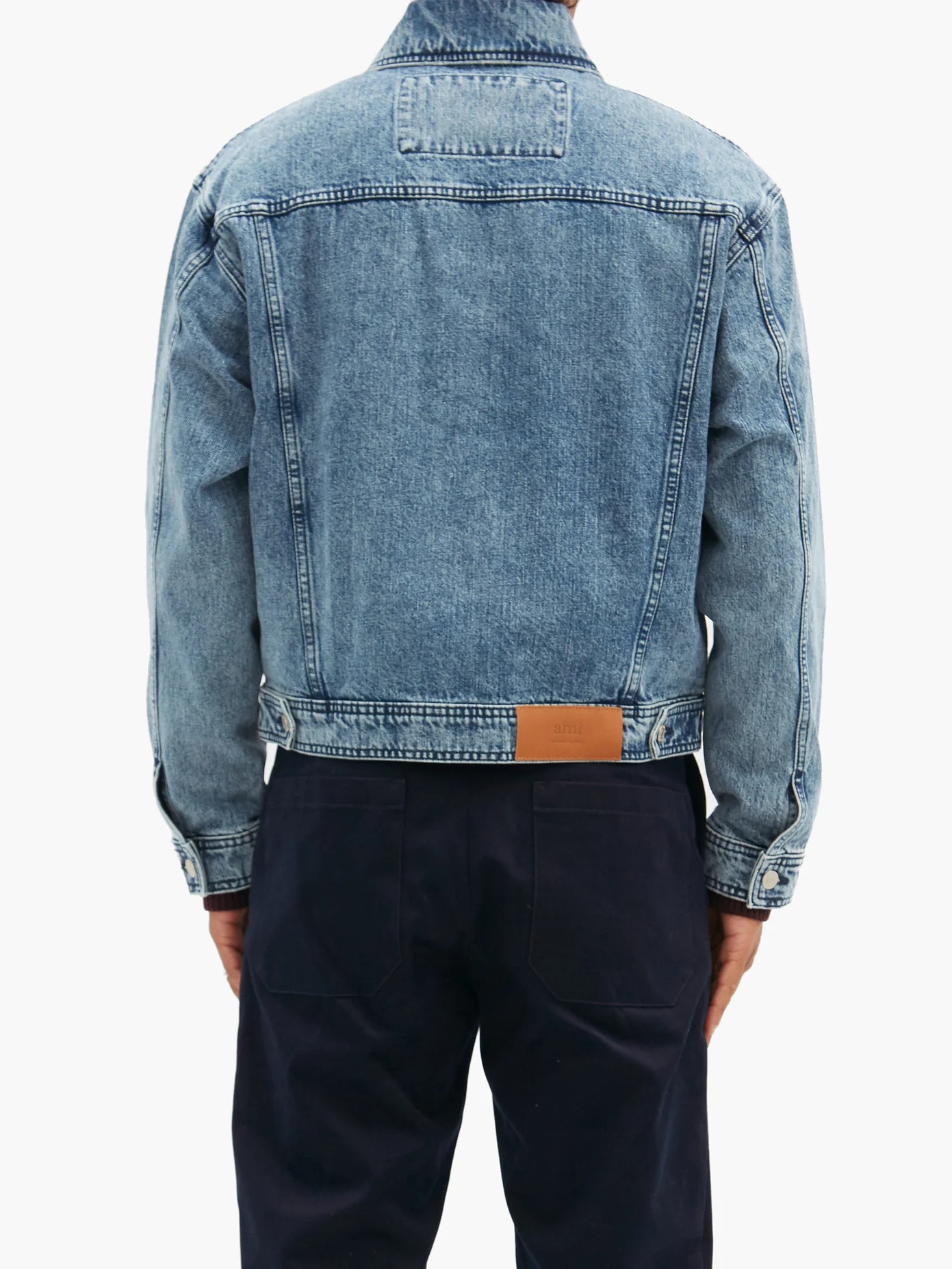 Chest-pocket denim jacket - 5