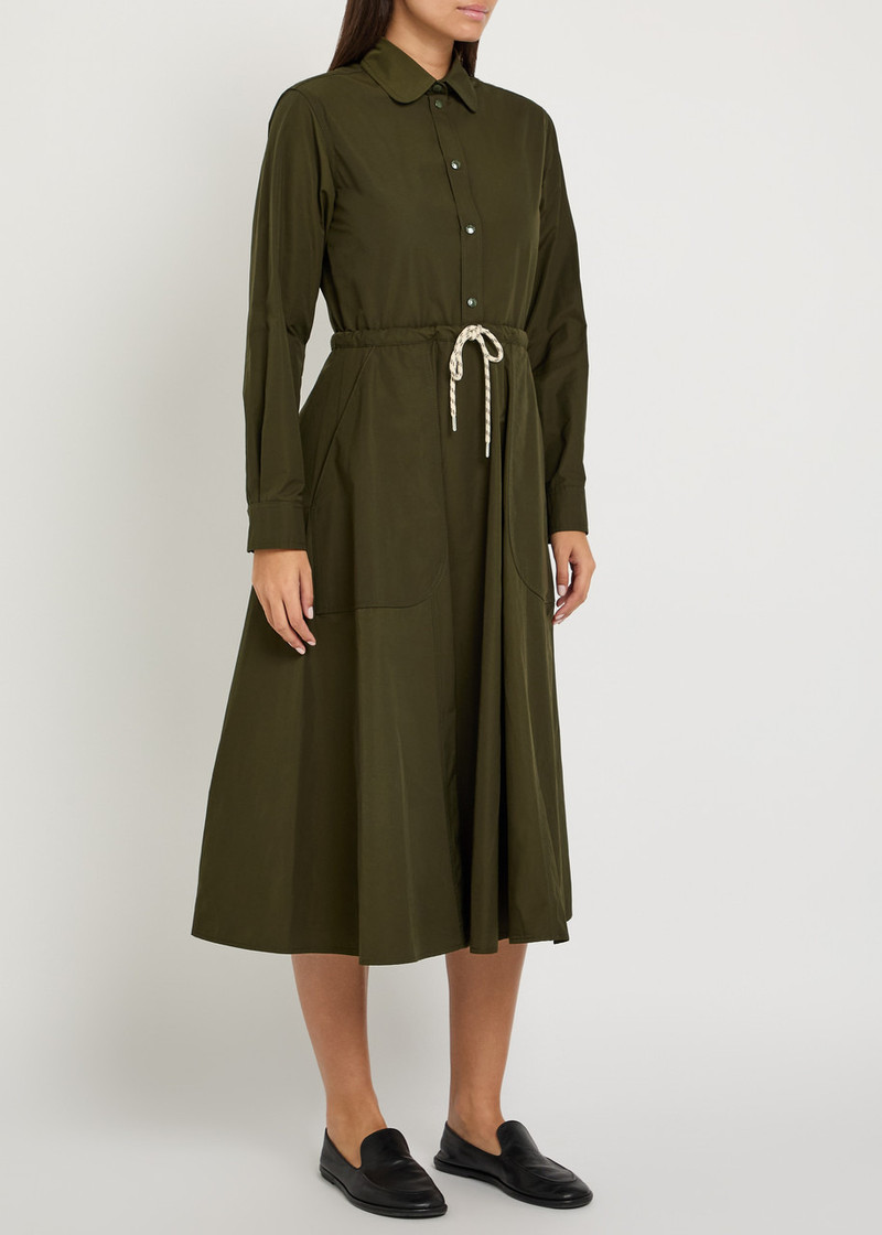 Moncler Moncler Drawstring Poplin Midi Shirt Dress outlook