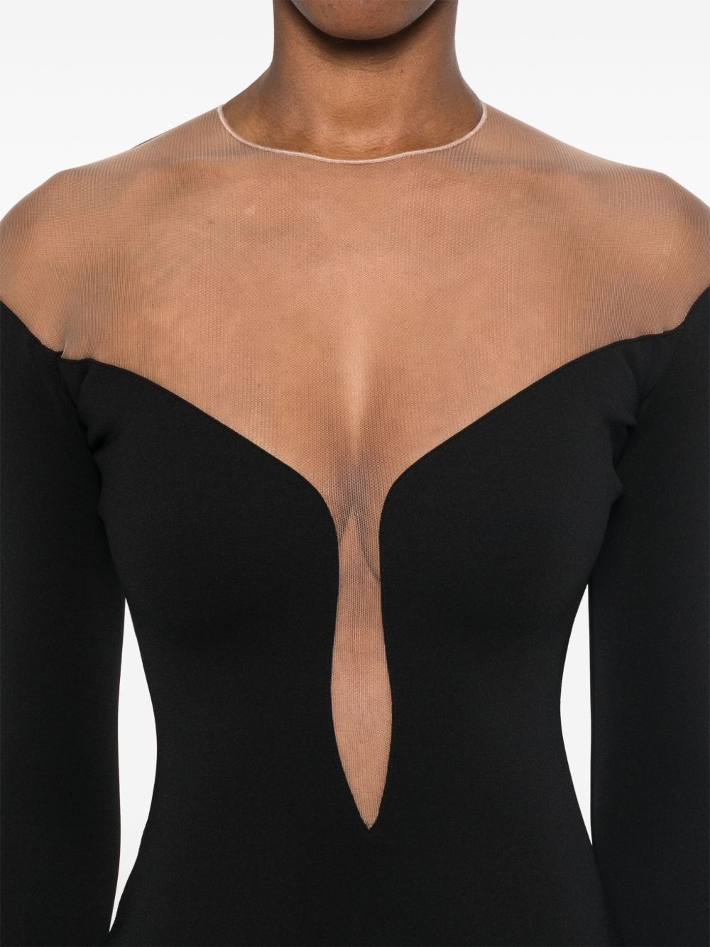 double-layer midi dress - 5