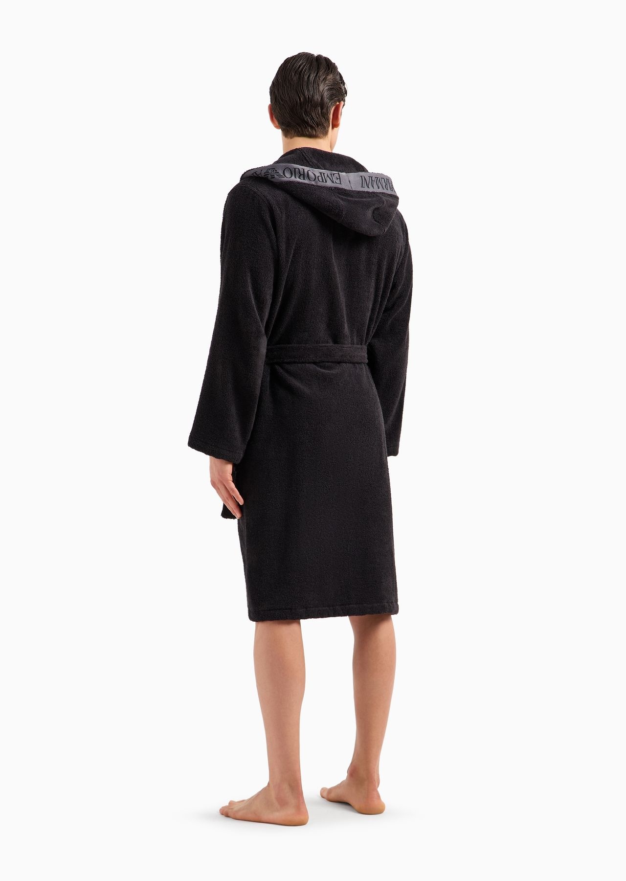 Terrycloth bathrobe with Logotape band - 3