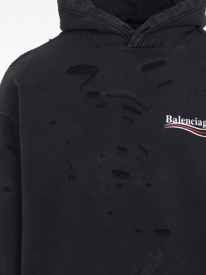 BALENCIAGA logo cotton hoodie outlook
