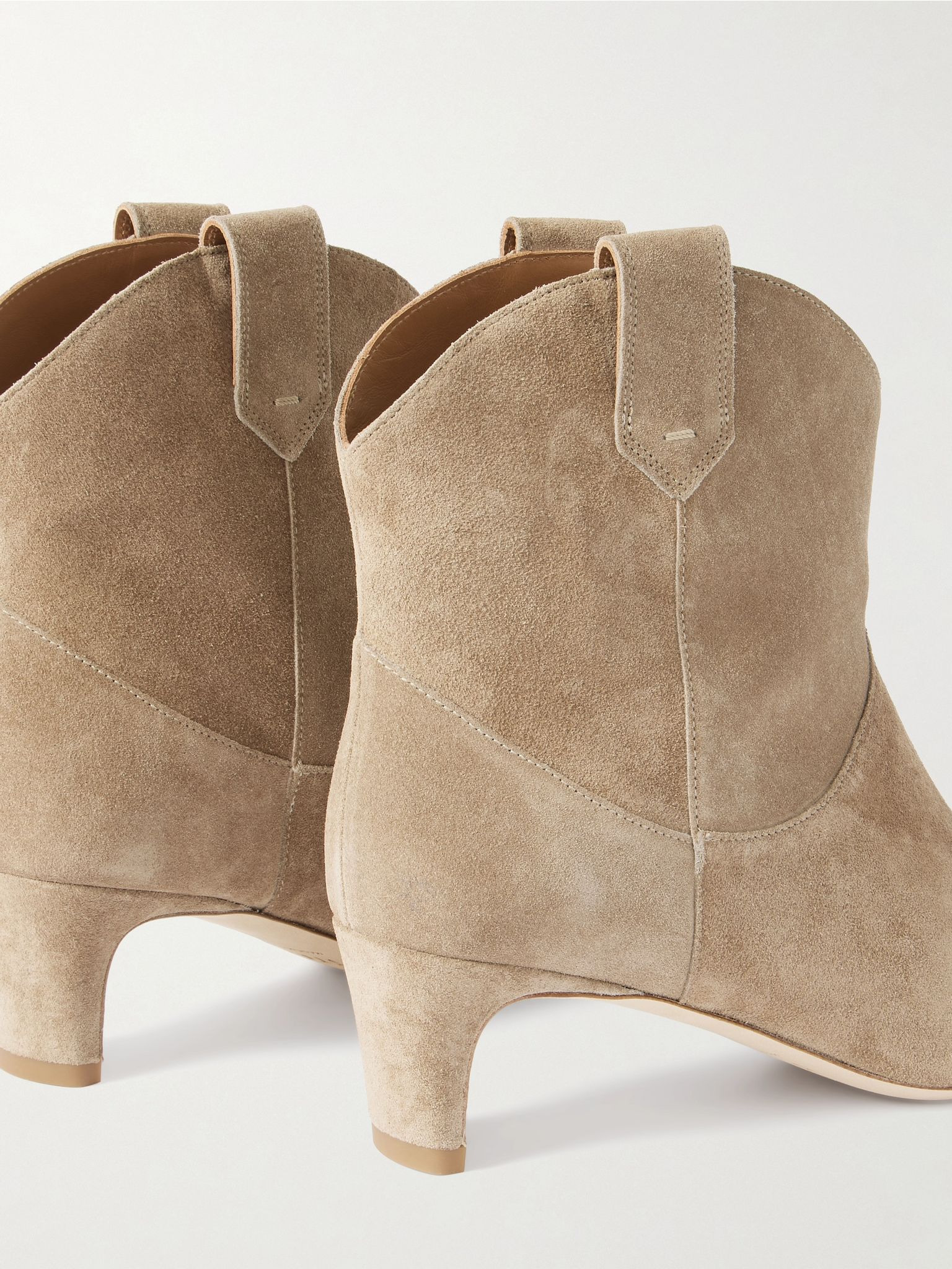 Western Wally suede ankle boots Beige - 4